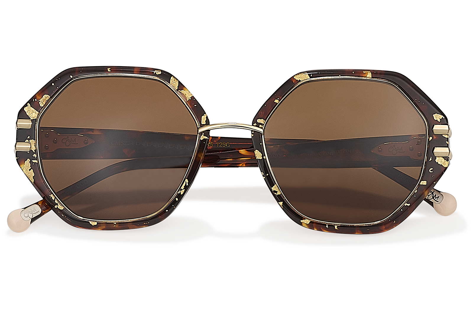Clémence & Margaux La Marbella lunettes de soleil Marbré Rose Brun