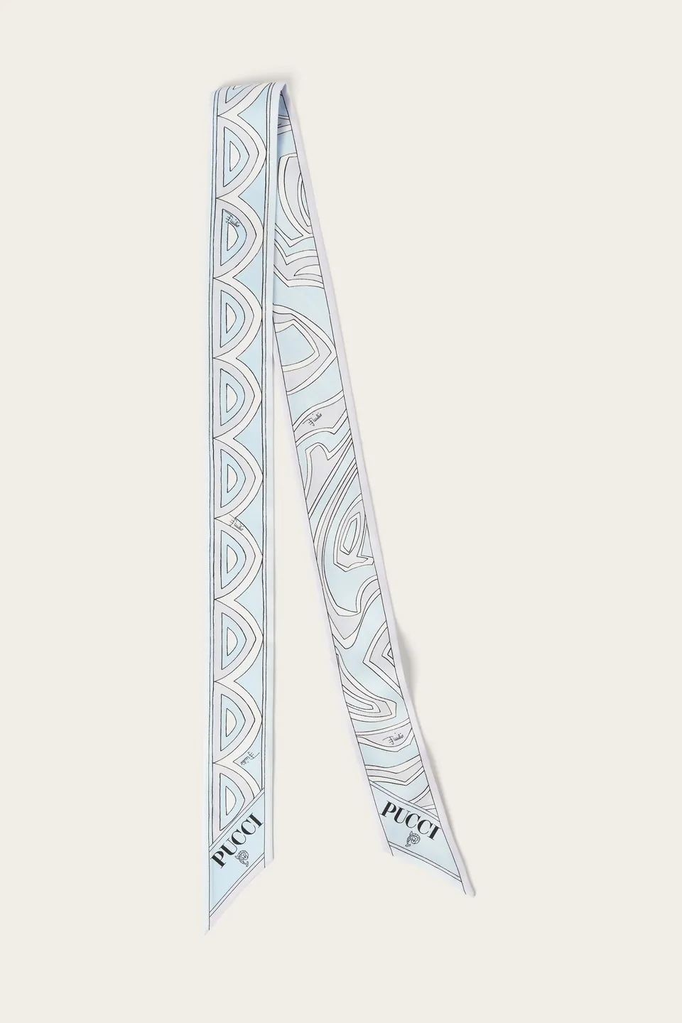 Emilio Pucci Silks Foulard Soie Bleu Clair OS