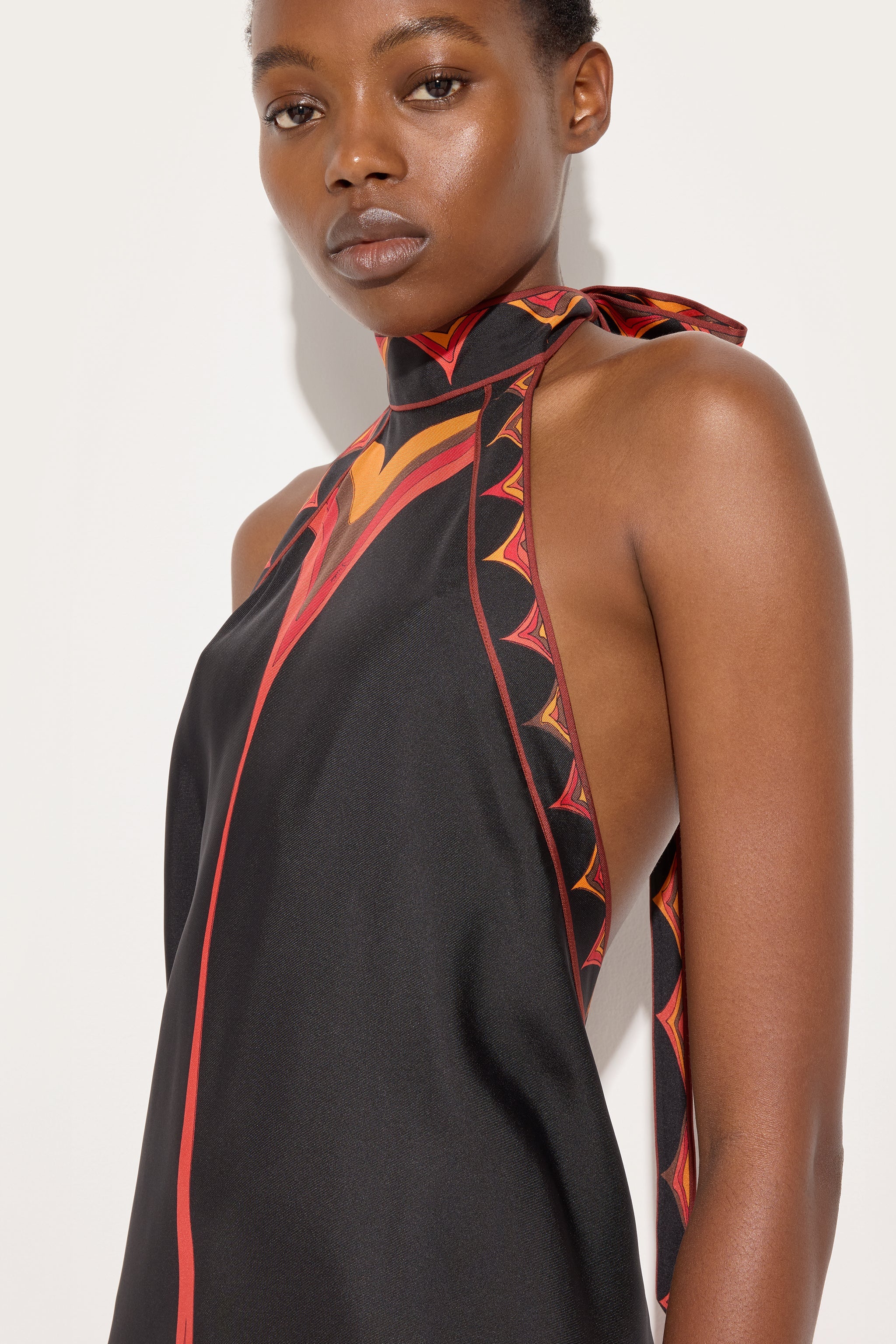 Emilio Pucci Fari 6HRH076H822073 robe soie orange
