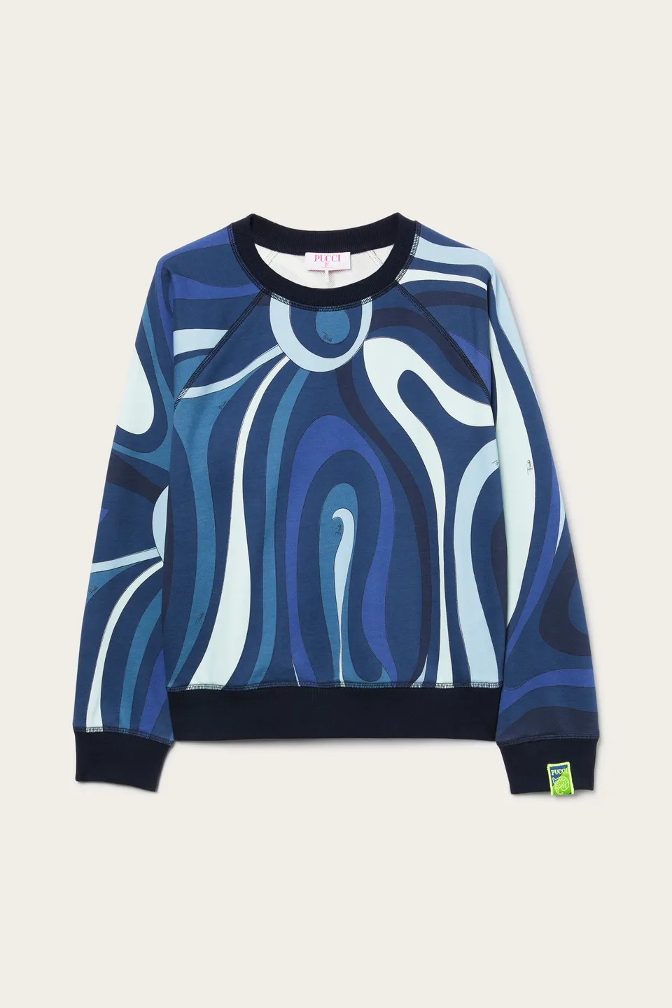 Emilio Pucci Stampa Marmo sweat indigo femme pile