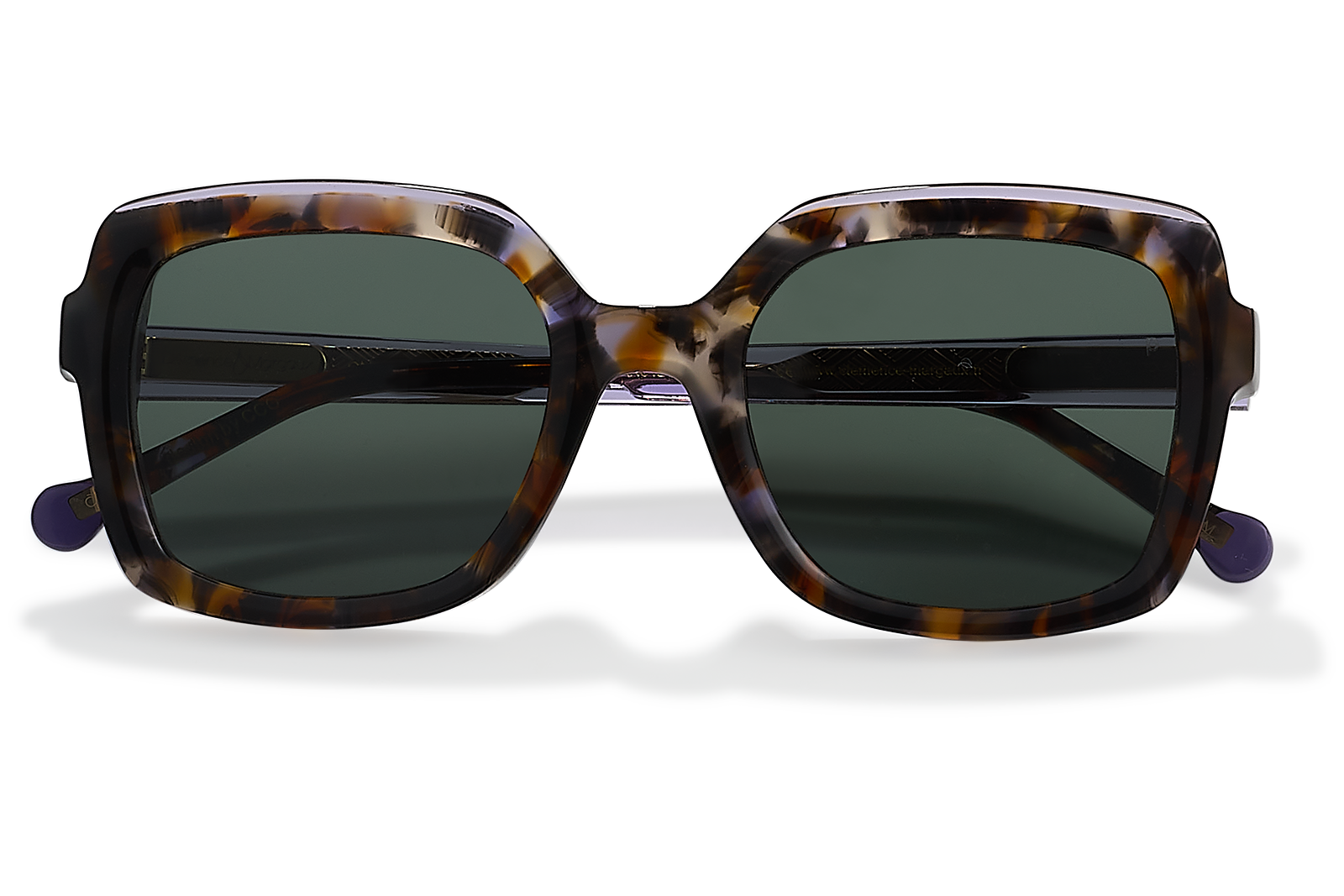 Clémence & Margaux L'Etudiante lunettes de soleil noir écaille carrée