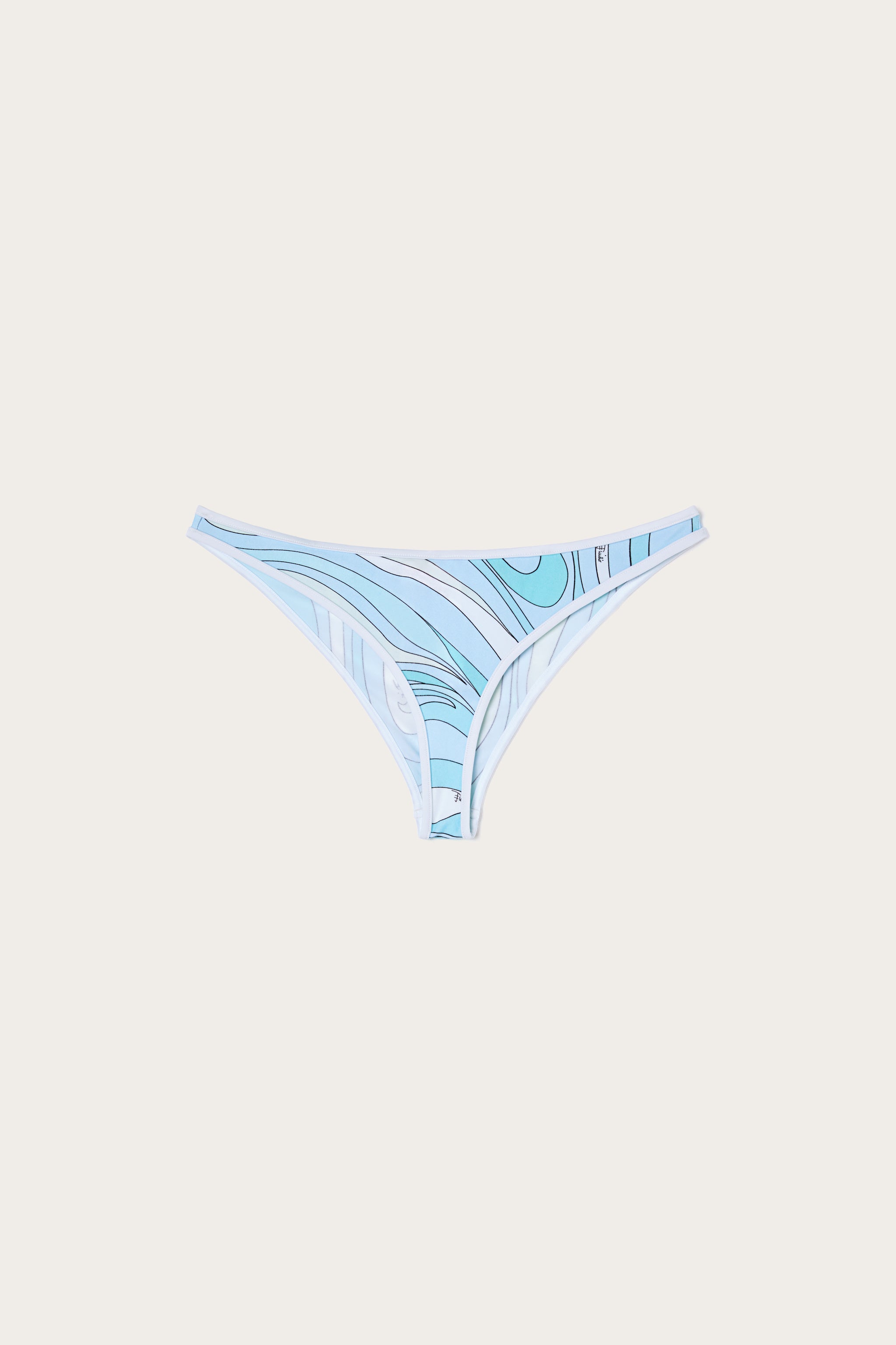 Emilio Pucci Bikini Slip de Bain Marmo Aqua Lycra
