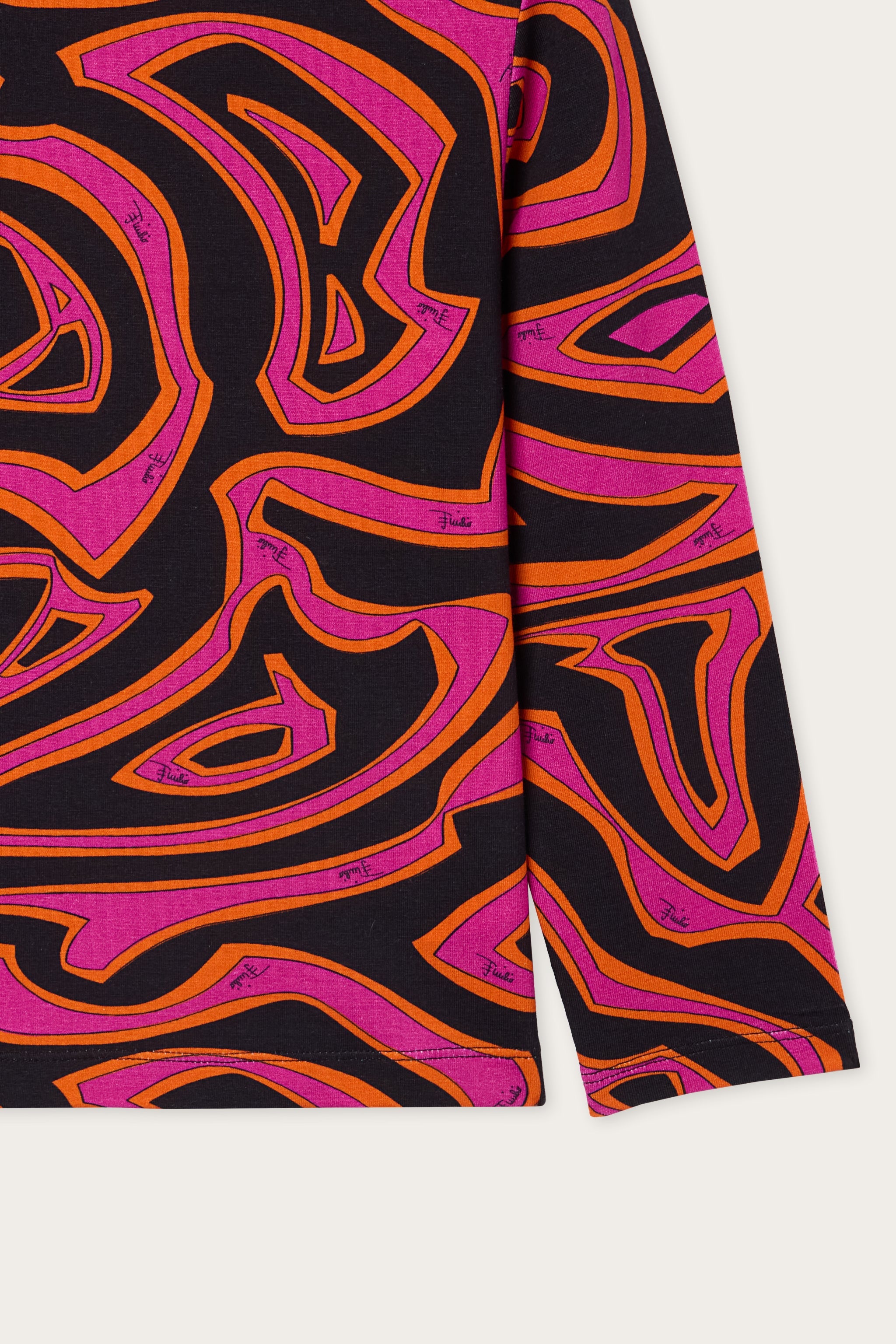 Emilio Pucci Labirinto pull enfant noir/fuchsia 10Y