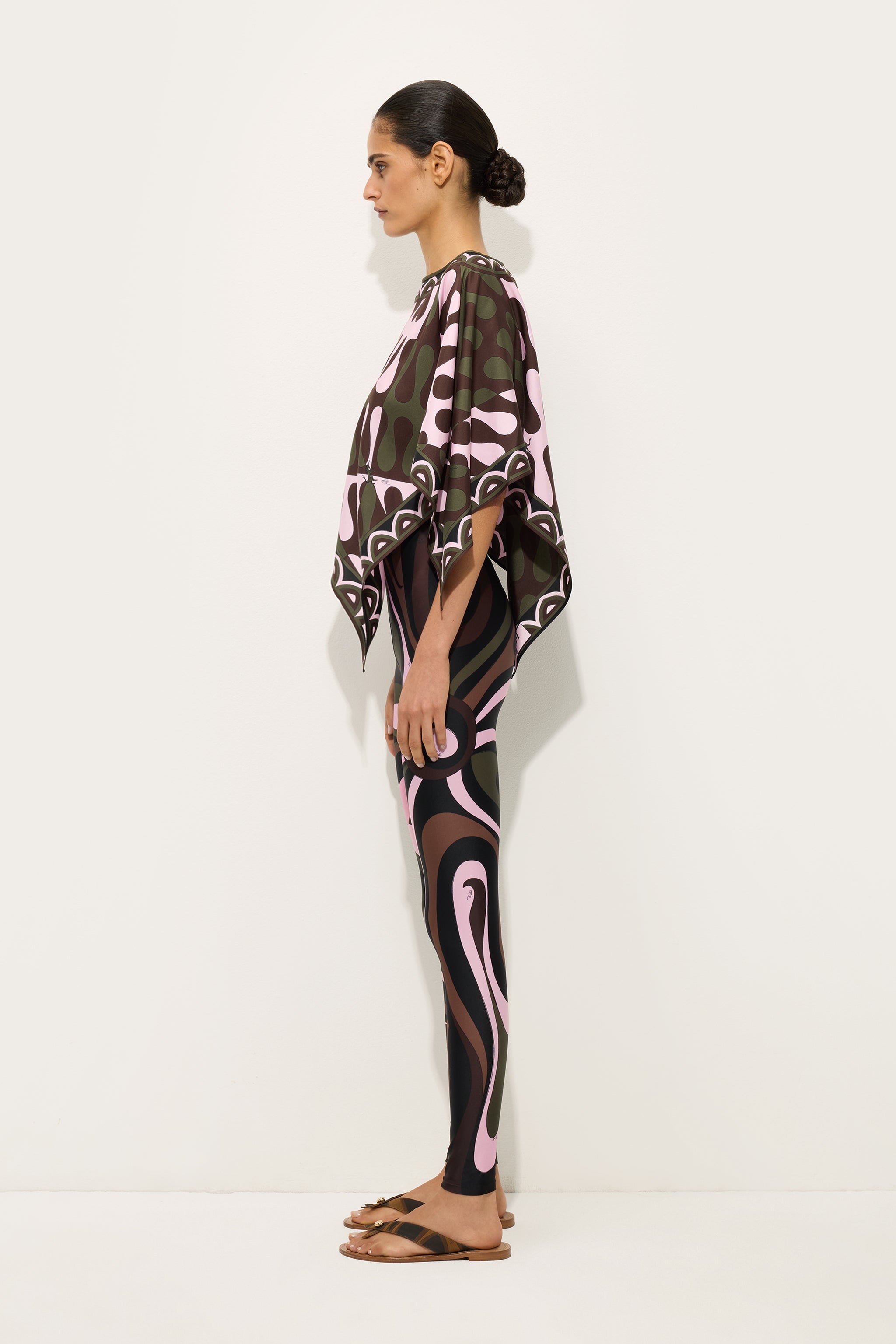 Emilio Pucci Marmo legging lycra kaki rose