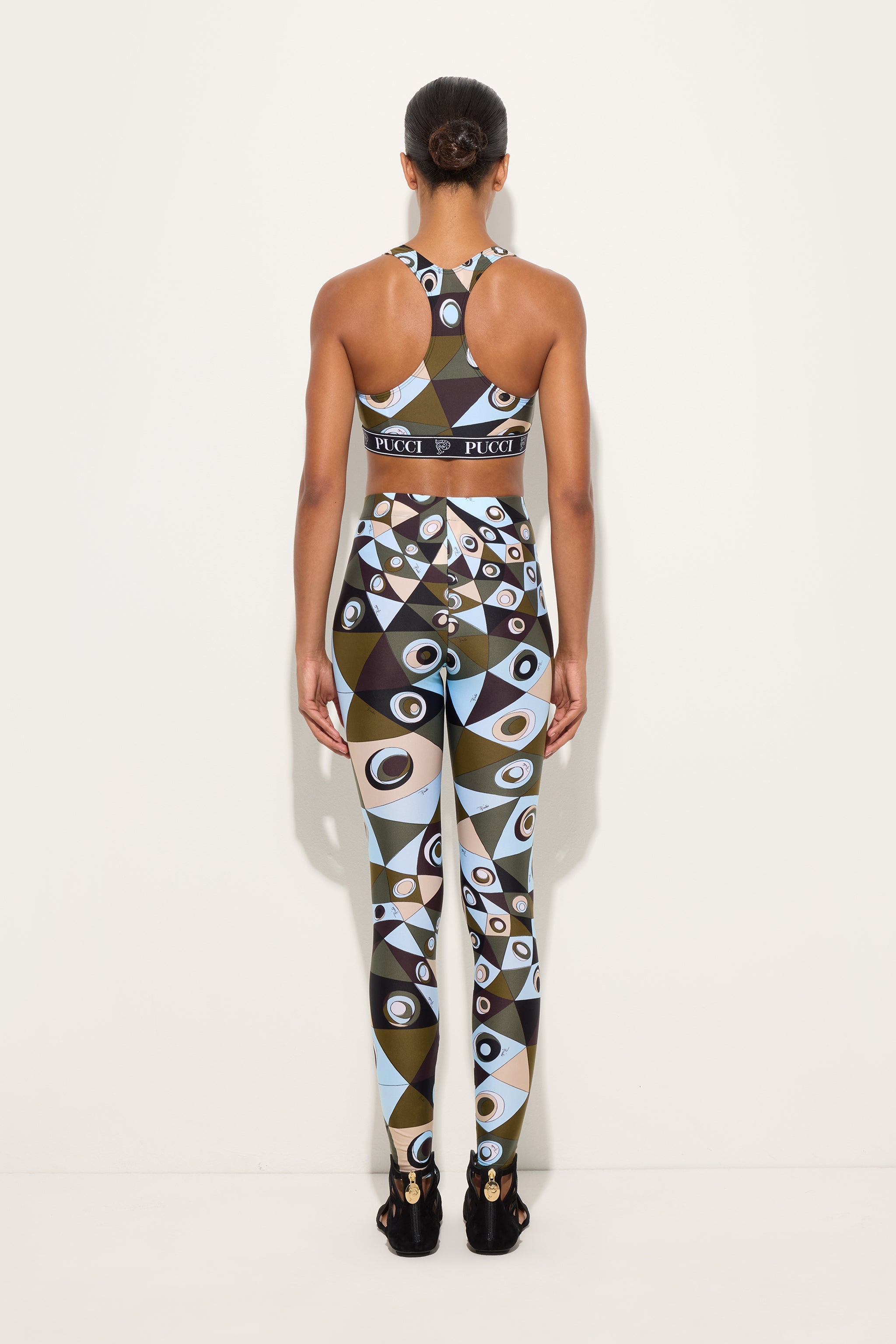 Emilio Pucci Occhi brassiere sport kaki bleu