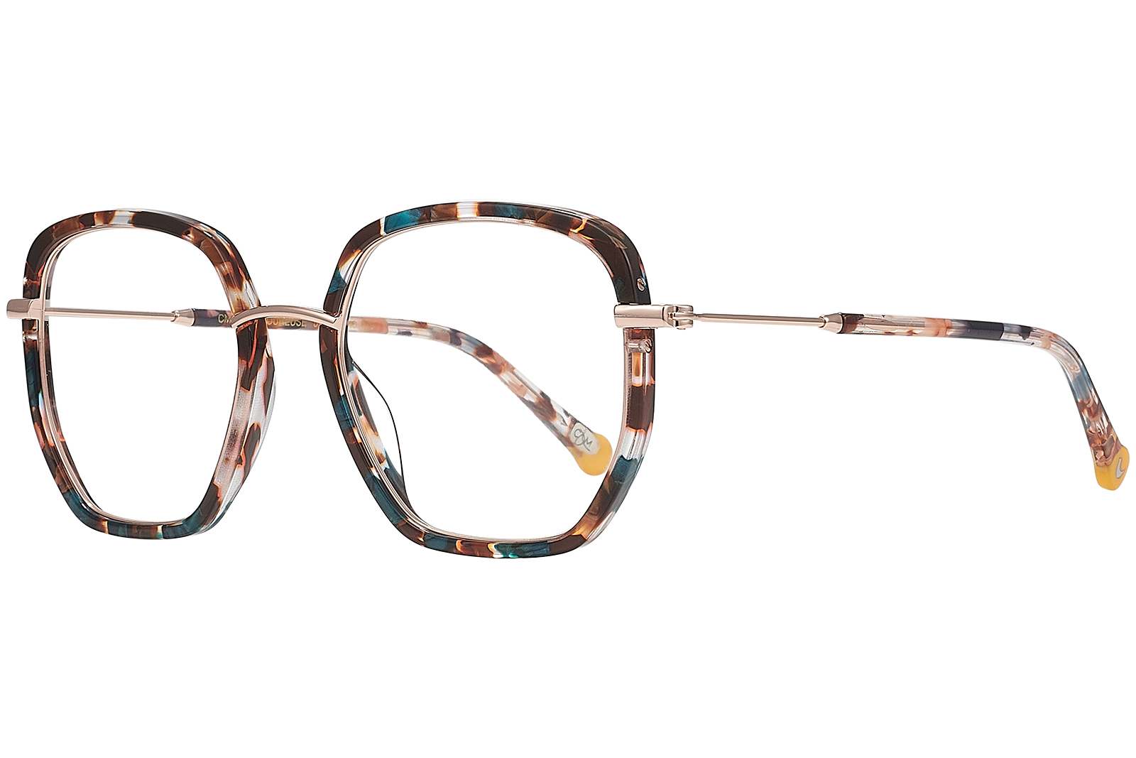 Clémence & Margaux L'Amoureuse lunettes de vue hexagonale Ecaille & Doré