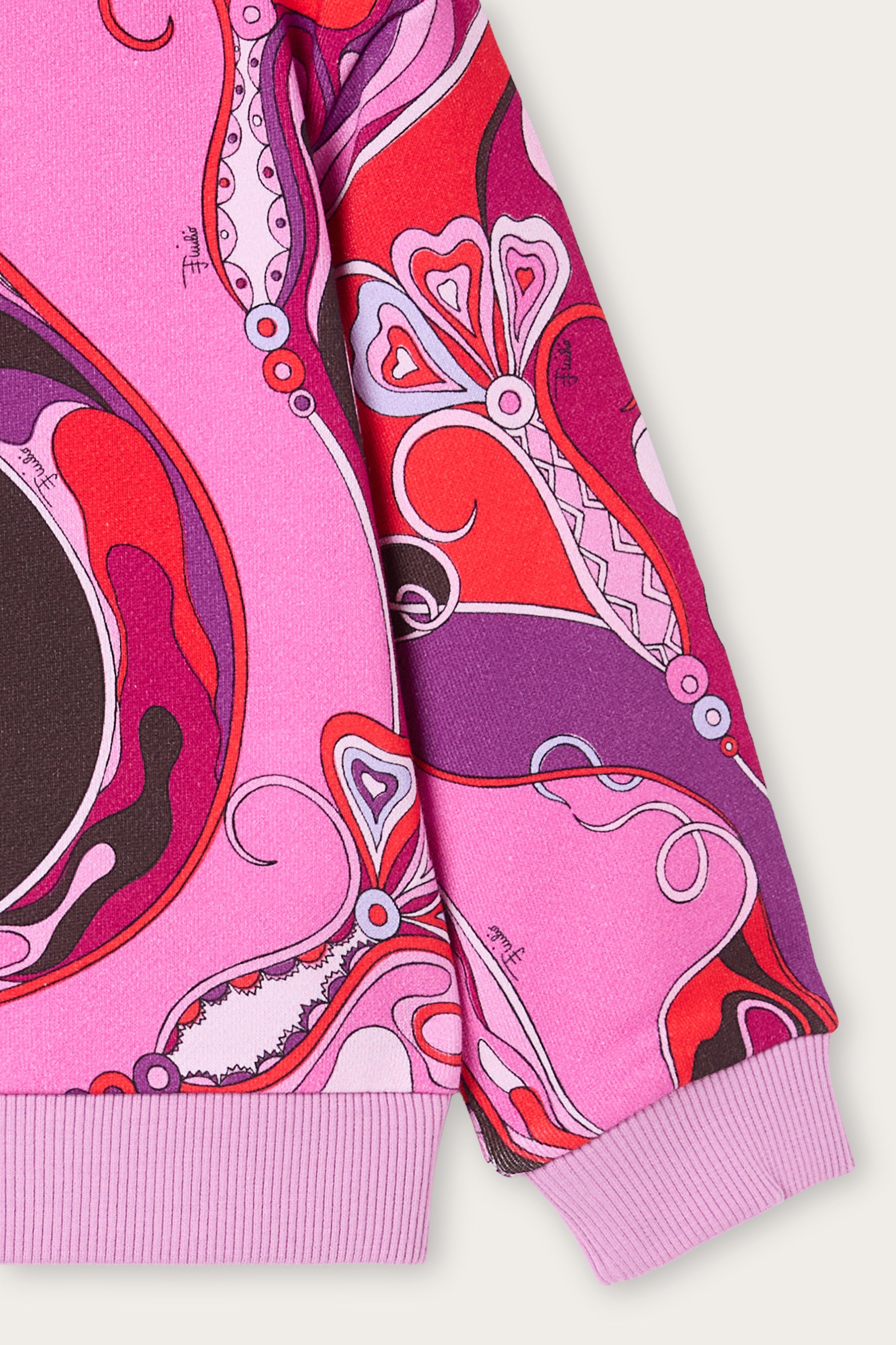 Emilio Pucci sweat baby Orchidee coton bio fuchsia rouge