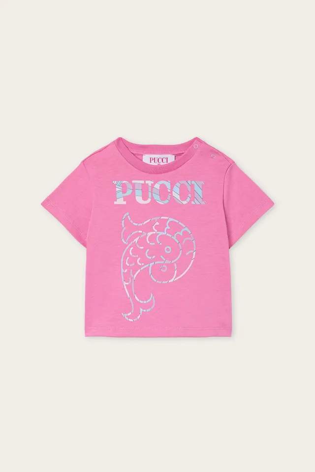 Emilio Pucci T-SHIRTS Jersey Coton Bio t-shirt fuchsia coton