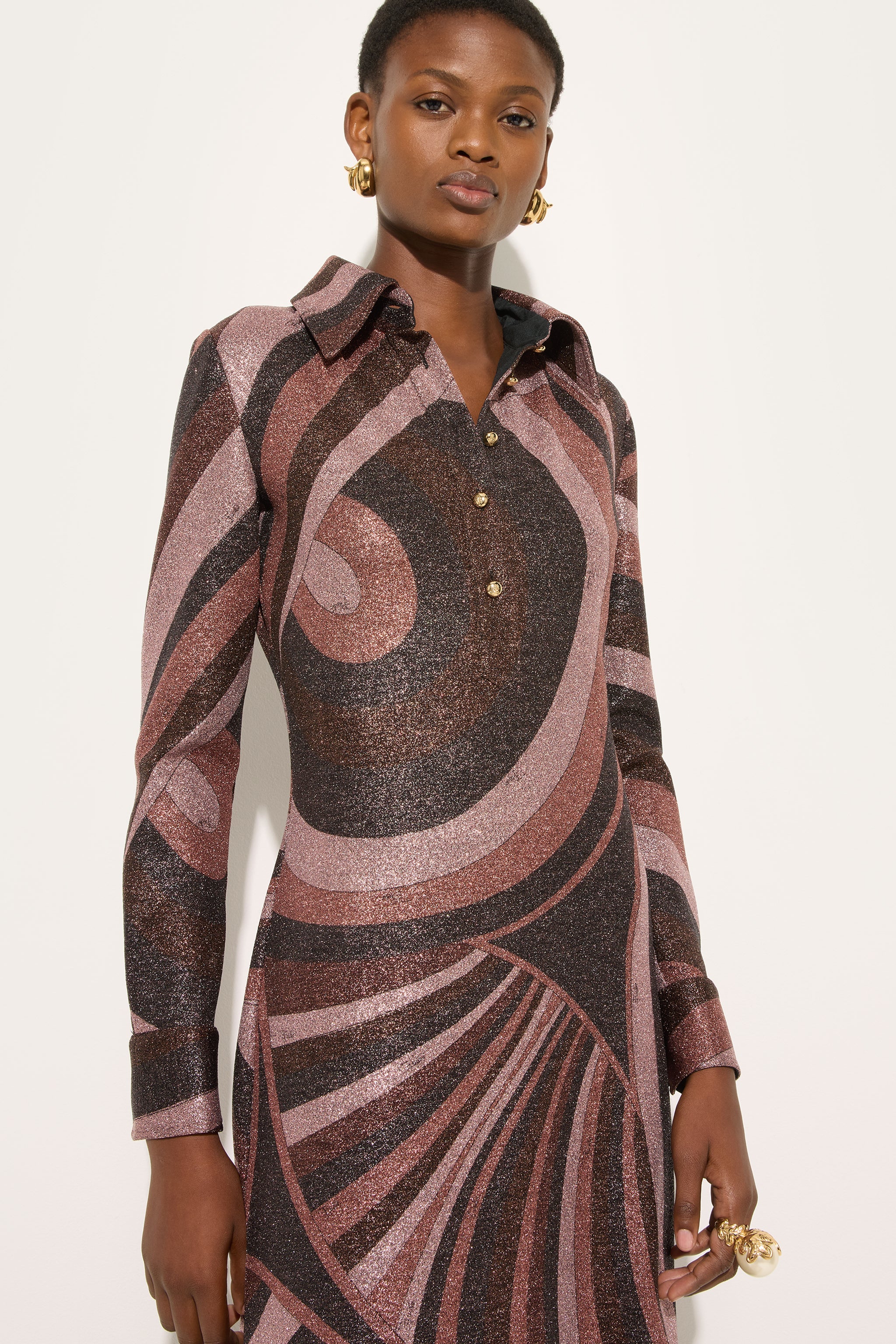 Emilio Pucci Dresses 6UJI656U867011 robe lurex bordeaux