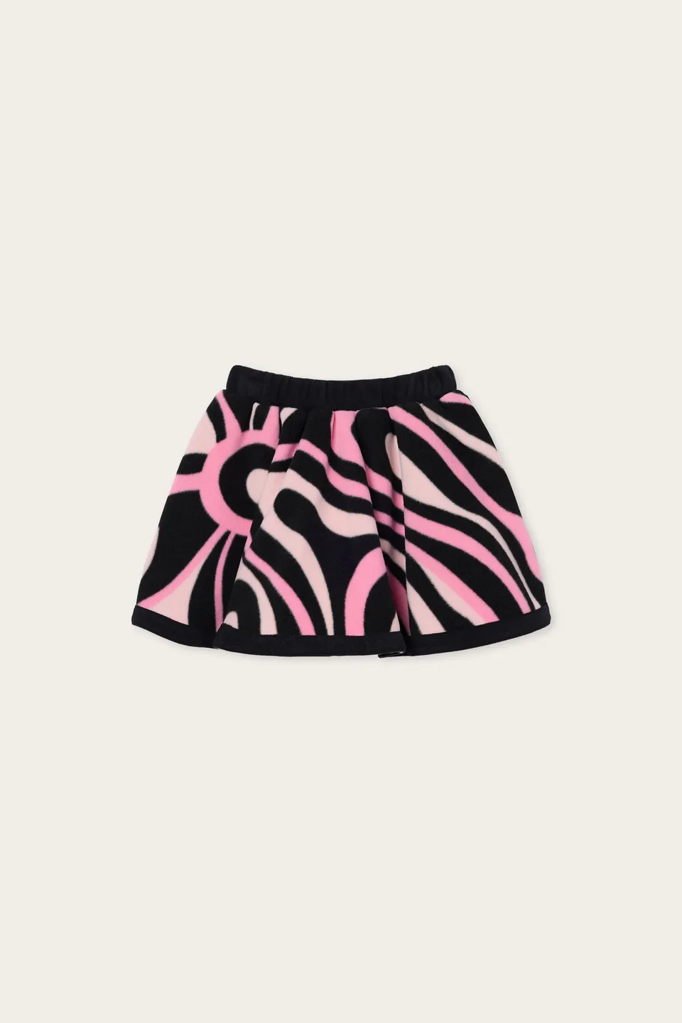 Emilio Pucci Marmo jupe fille rose noir 4Y polyester