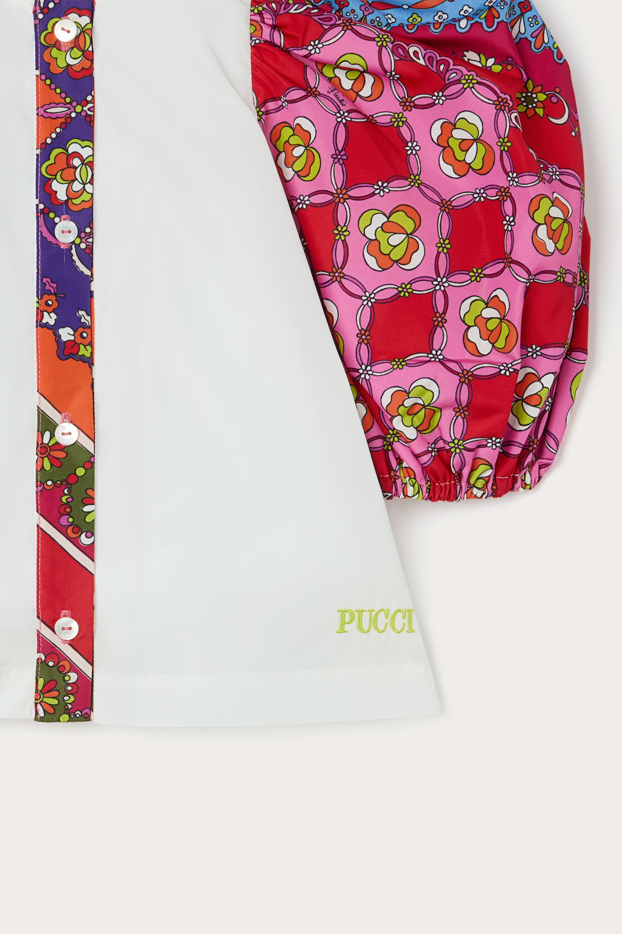 Emilio Pucci 2-14 YEARS Blouse blanche manches ballon