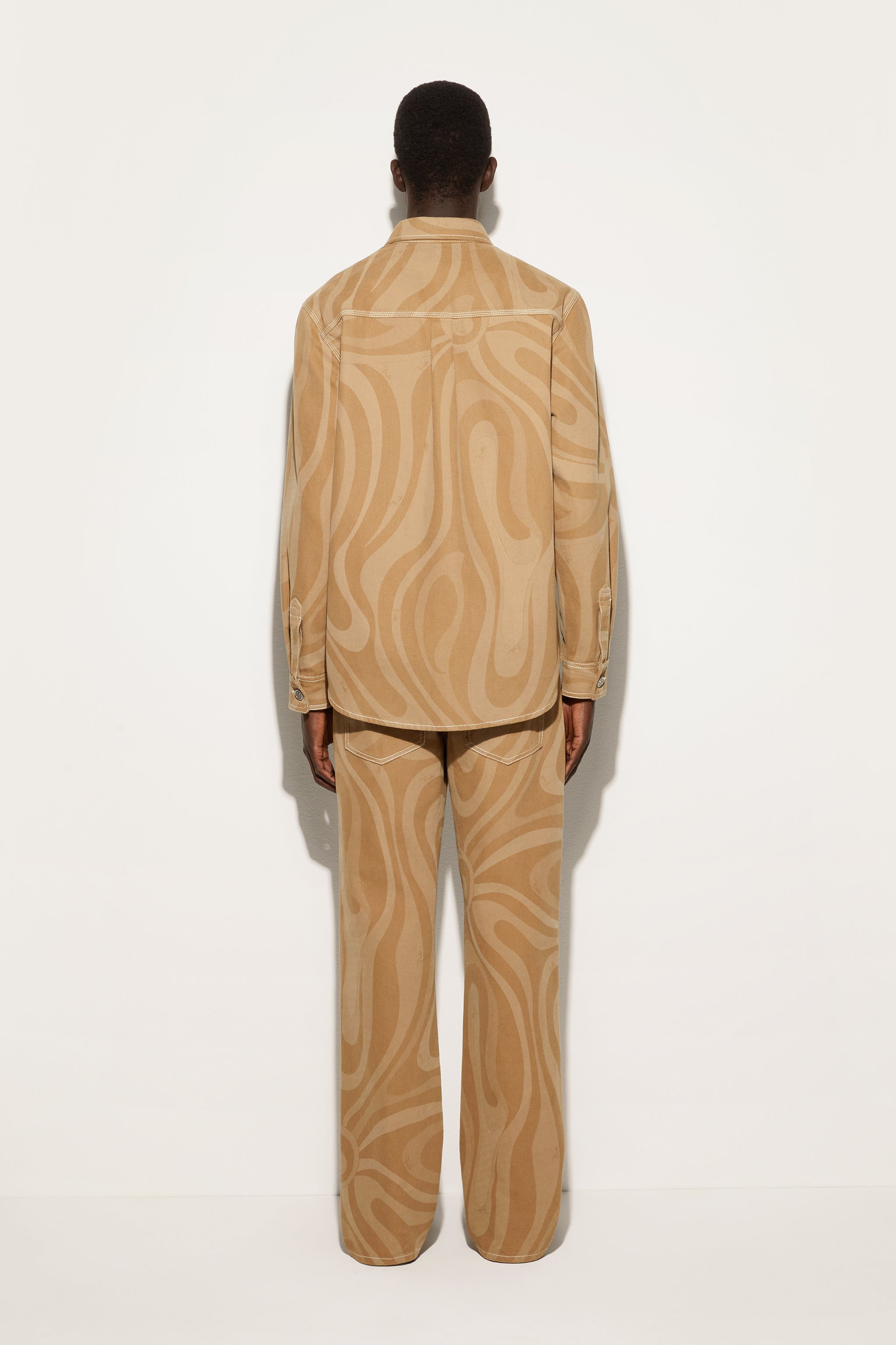 Emilio Pucci Marmo pantalon homme coton taupe