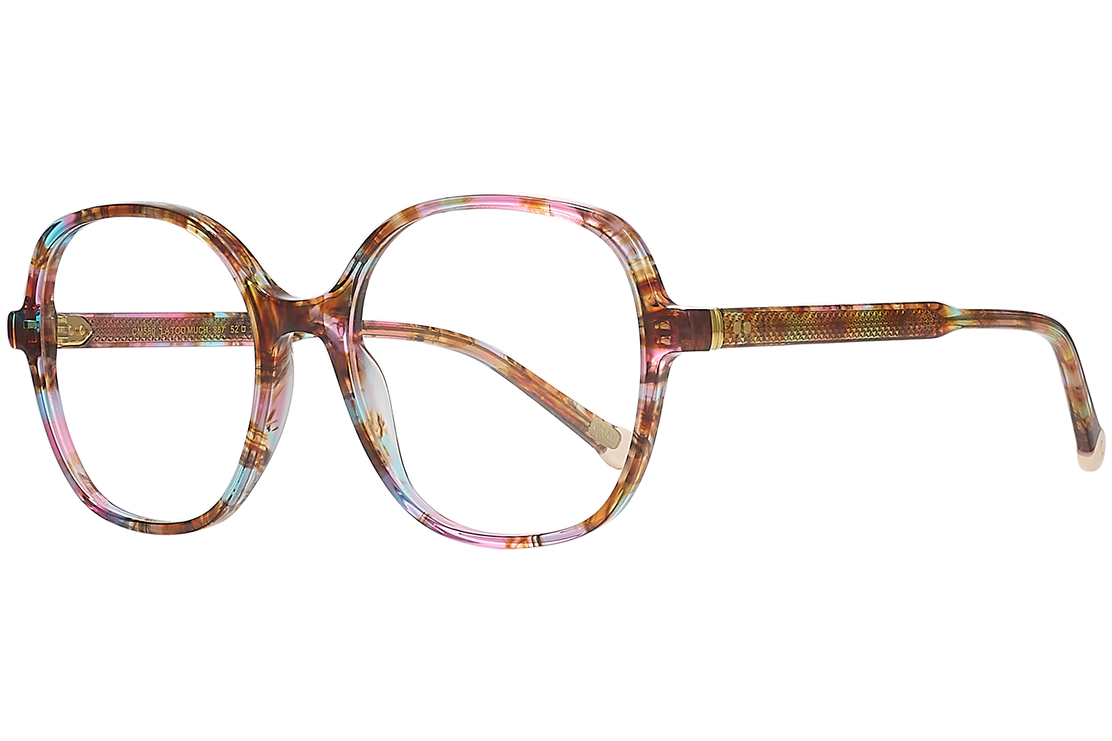 Clémence & Margaux La Too-Much lunettes de vue Marbré Rose tonneau