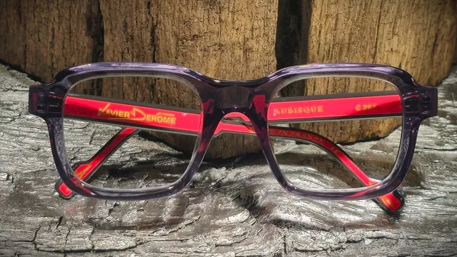 Xavier Derome Aubisque C287 lunettes gris fuchsia