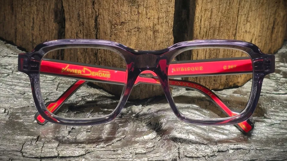 Xavier Derome Aubisque C287 lunettes gris fuchsia
