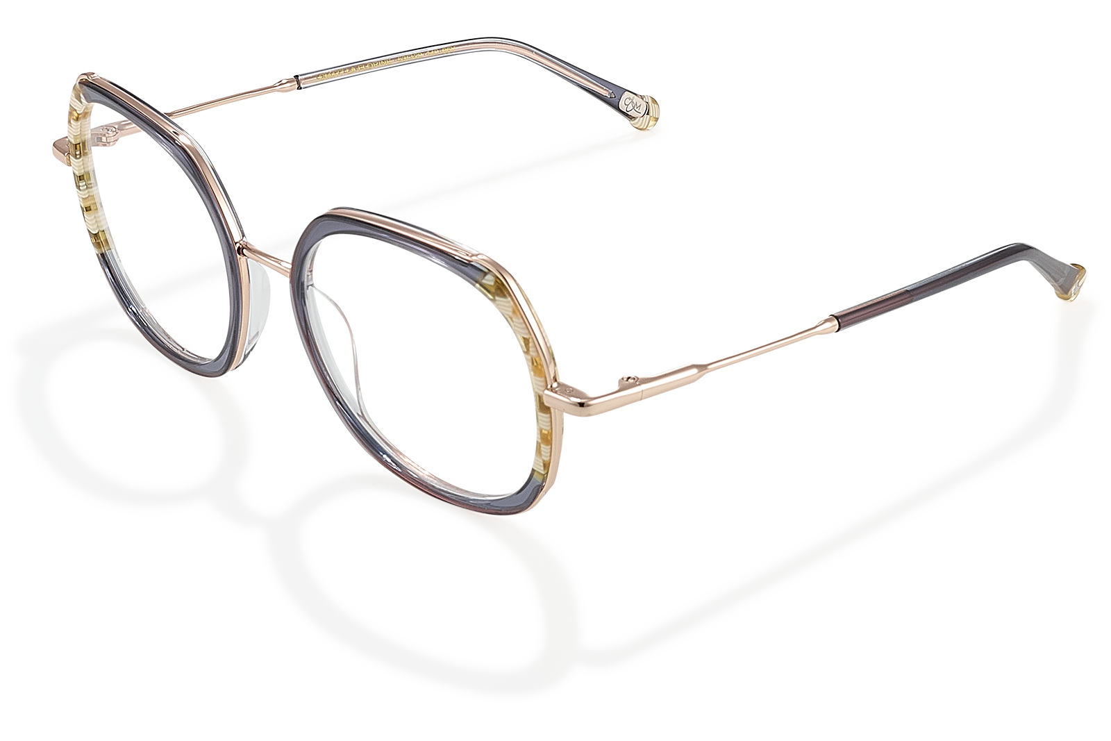 Clémence & Margaux La Florine lunettes de vue Moucheté Bleu femme