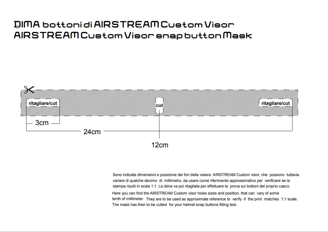 Raleri Airstream visiere casque 3 boutons transparente