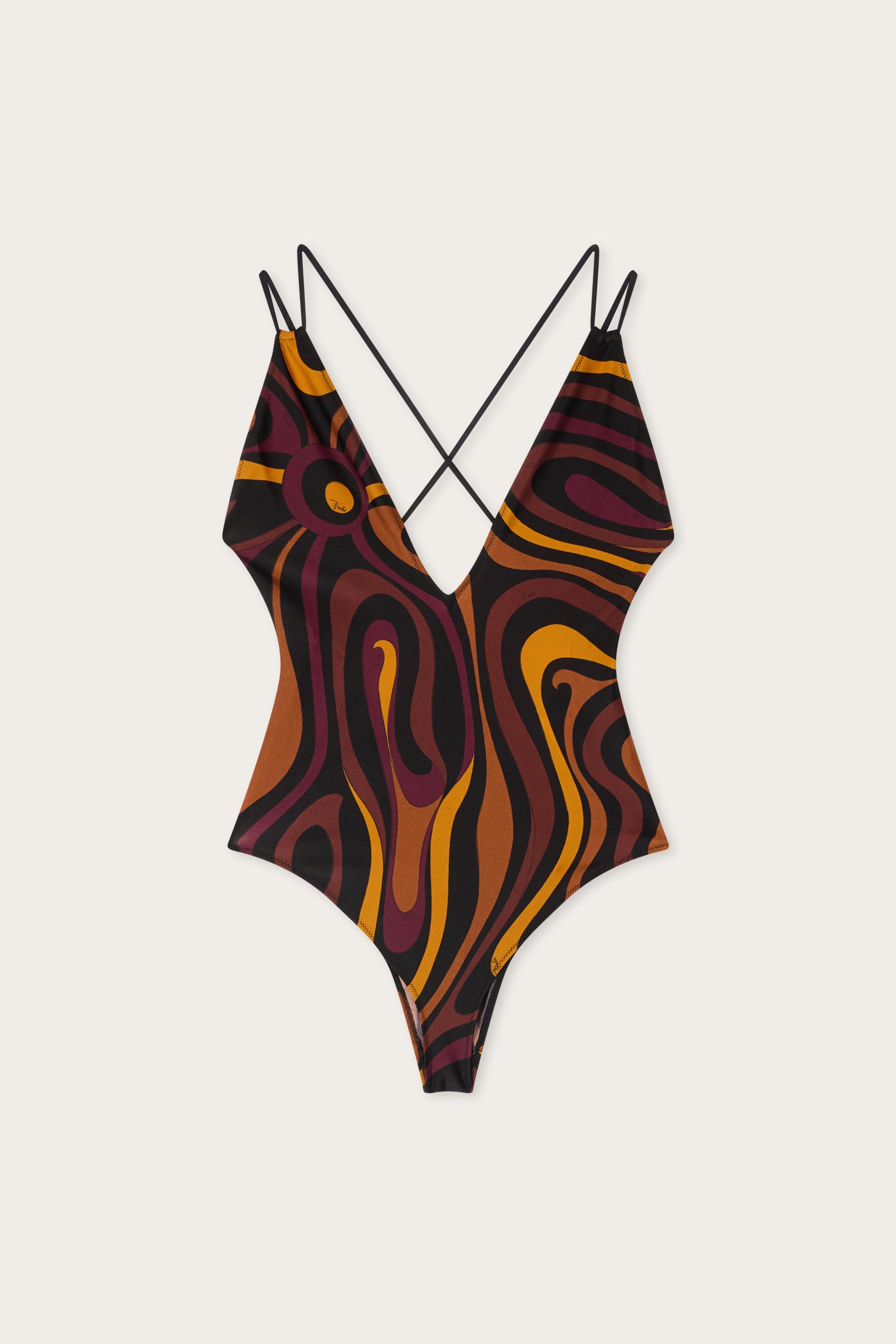 Emilio Pucci Swimsuits maillot 1 pièce bordeaux marmo