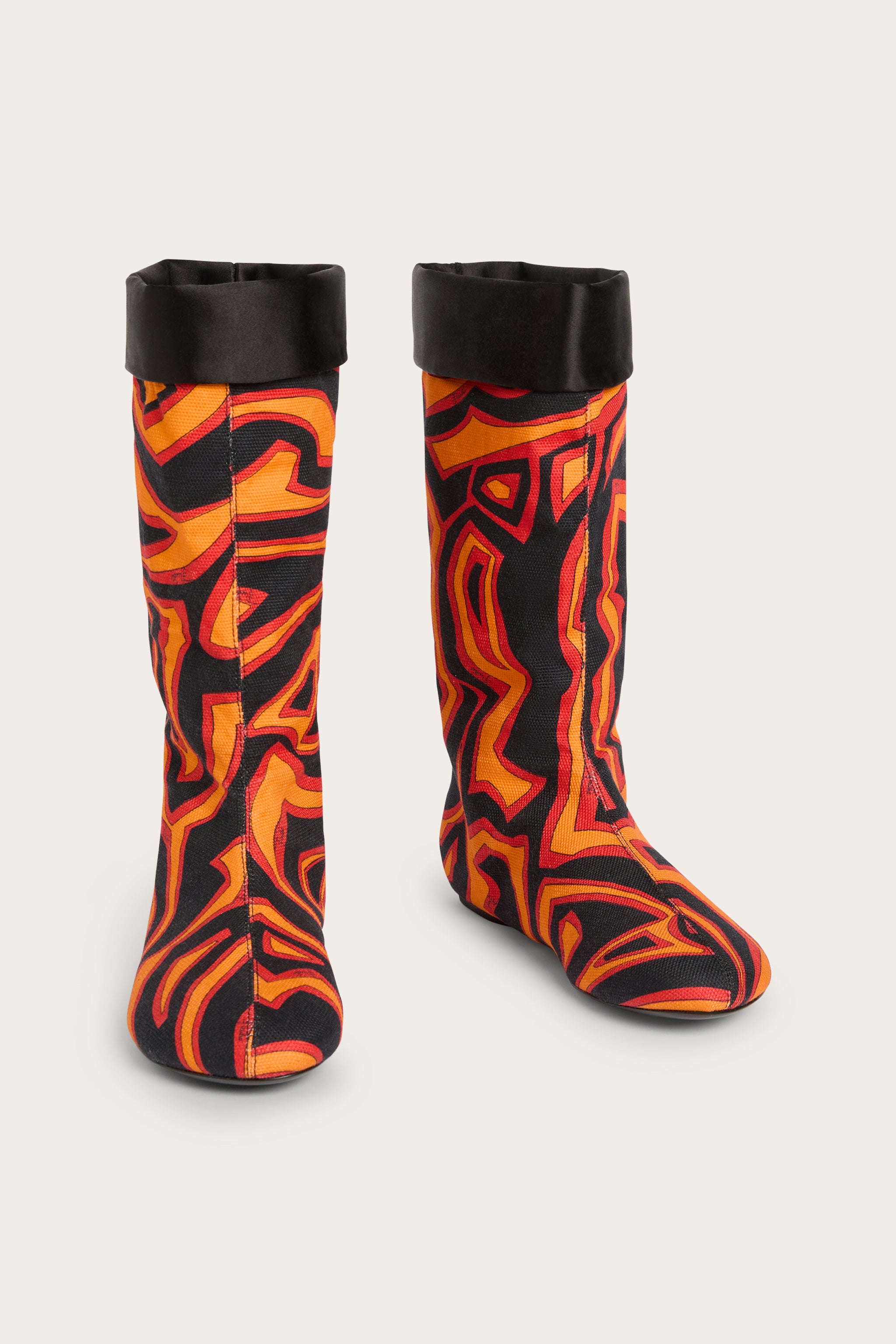 Emilio Pucci Shoes Stivali bottes canvas orange