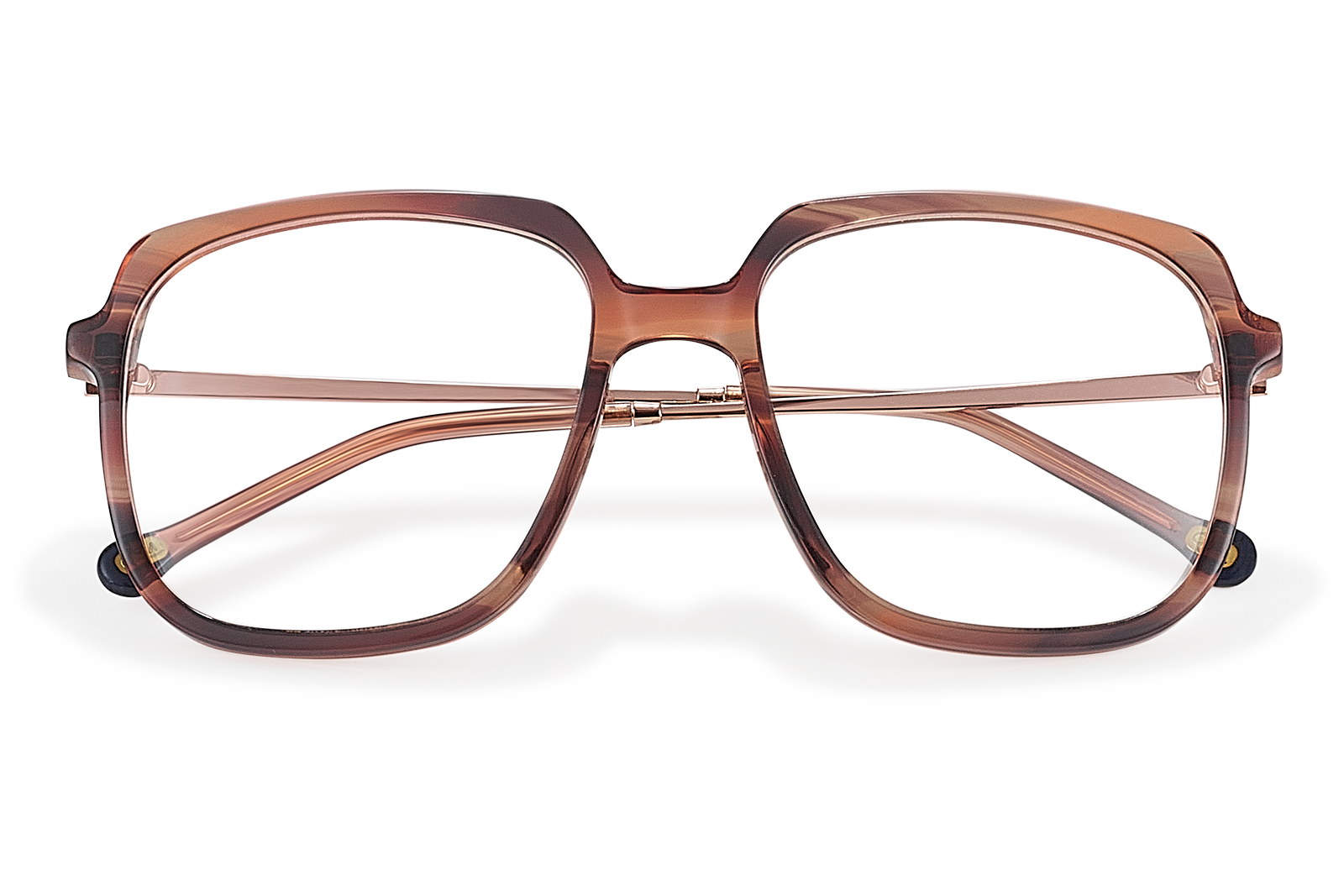 Clémence & Margaux La Fortunato lunettes de vue dégradé bordeaux carré