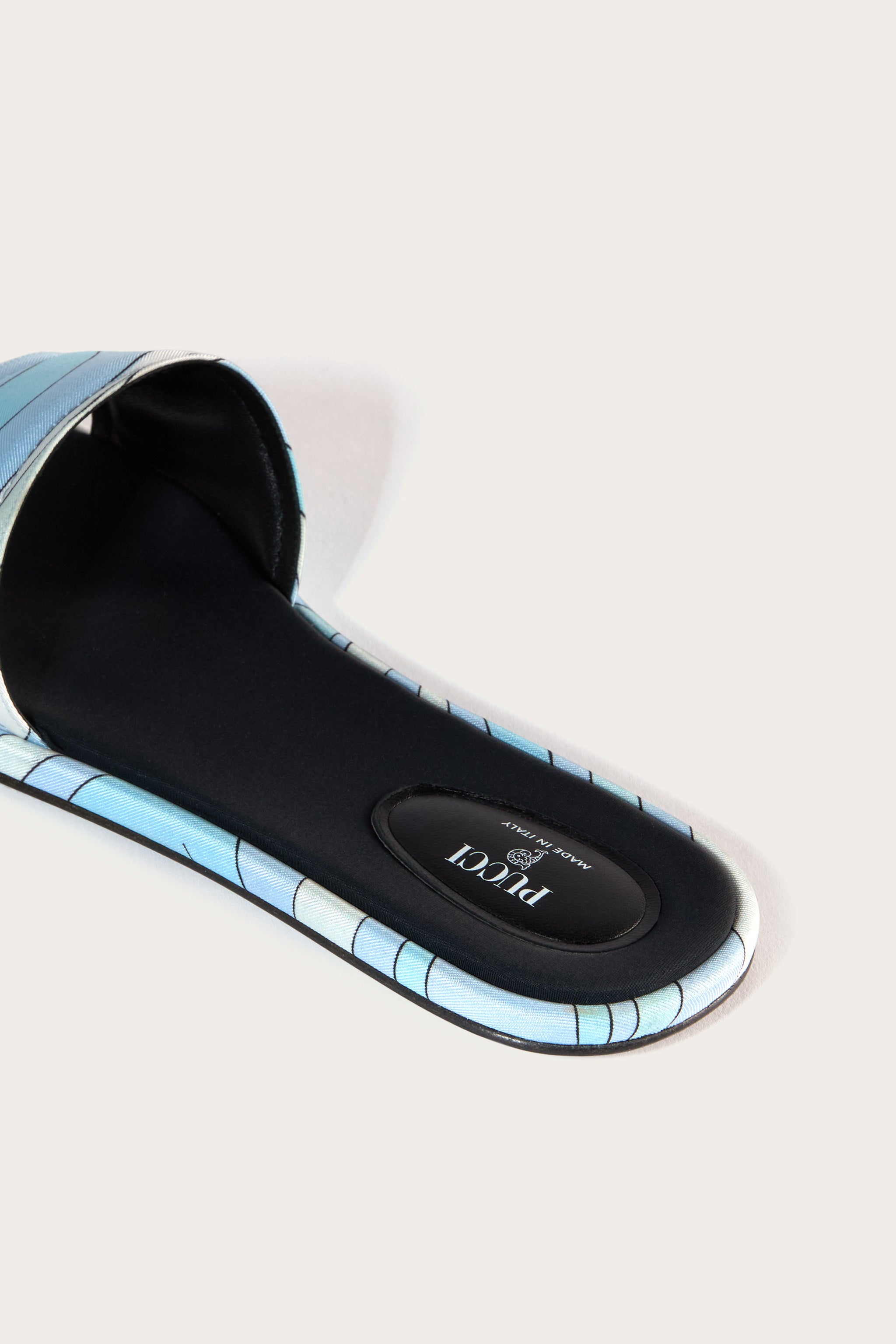 Emilio Pucci Yummy sandales soie aqua Marmo 36-41