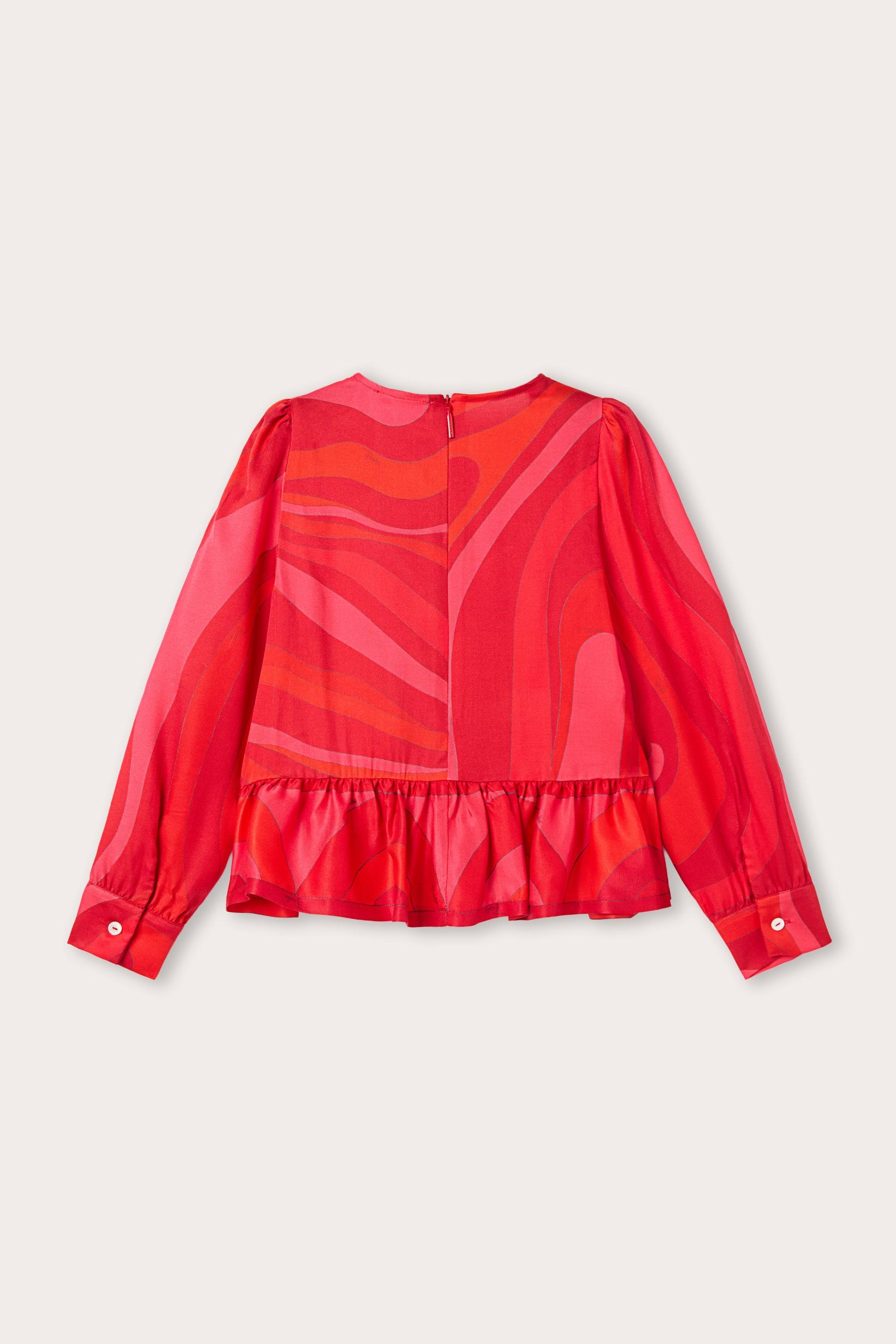 Emilio Pucci Marmo blouse rouge fille 4Y-14Y
