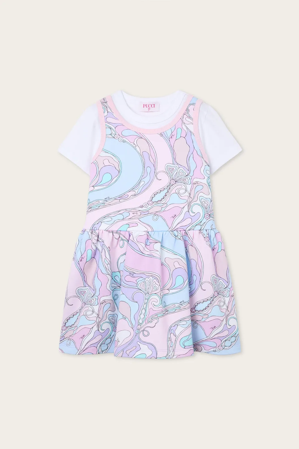 Emilio Pucci Orchidee robe fille rose coton
