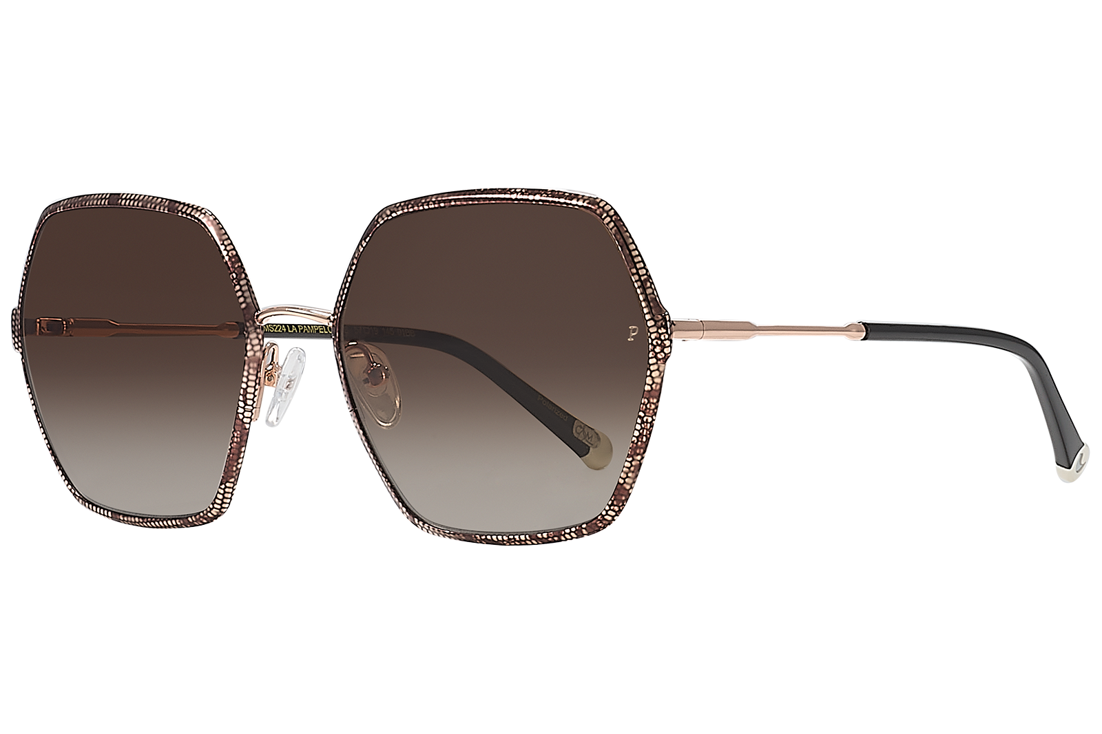 Clémence & Margaux Pampelonne lunettes de soleil doré hexagonal