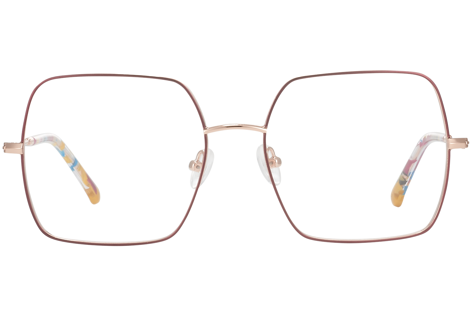Clémence & Margaux La Confidente lunettes de vue bordeaux hexagonale