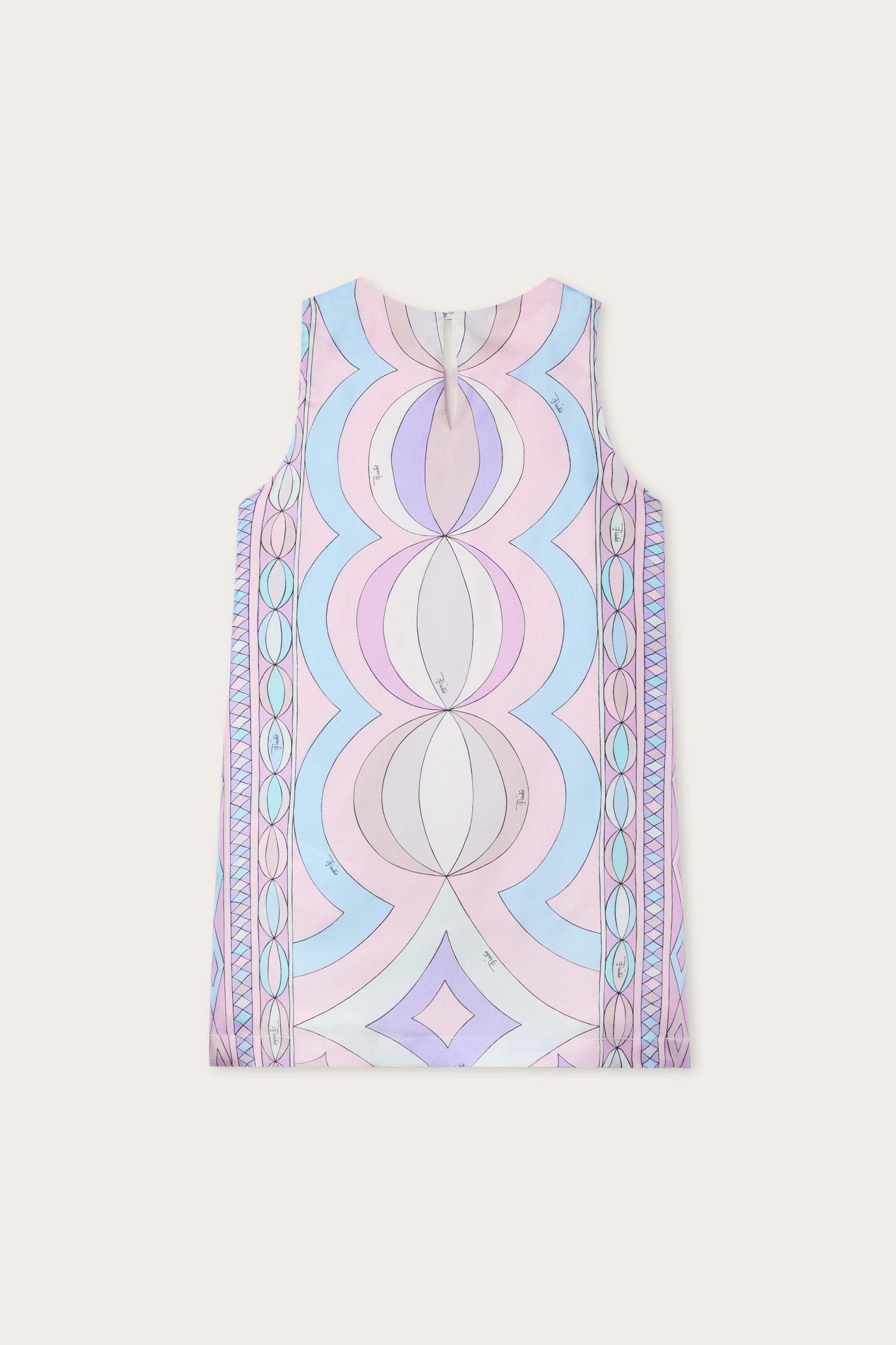 Emilio Pucci Abito in Seta robe soie enfant rose bleu