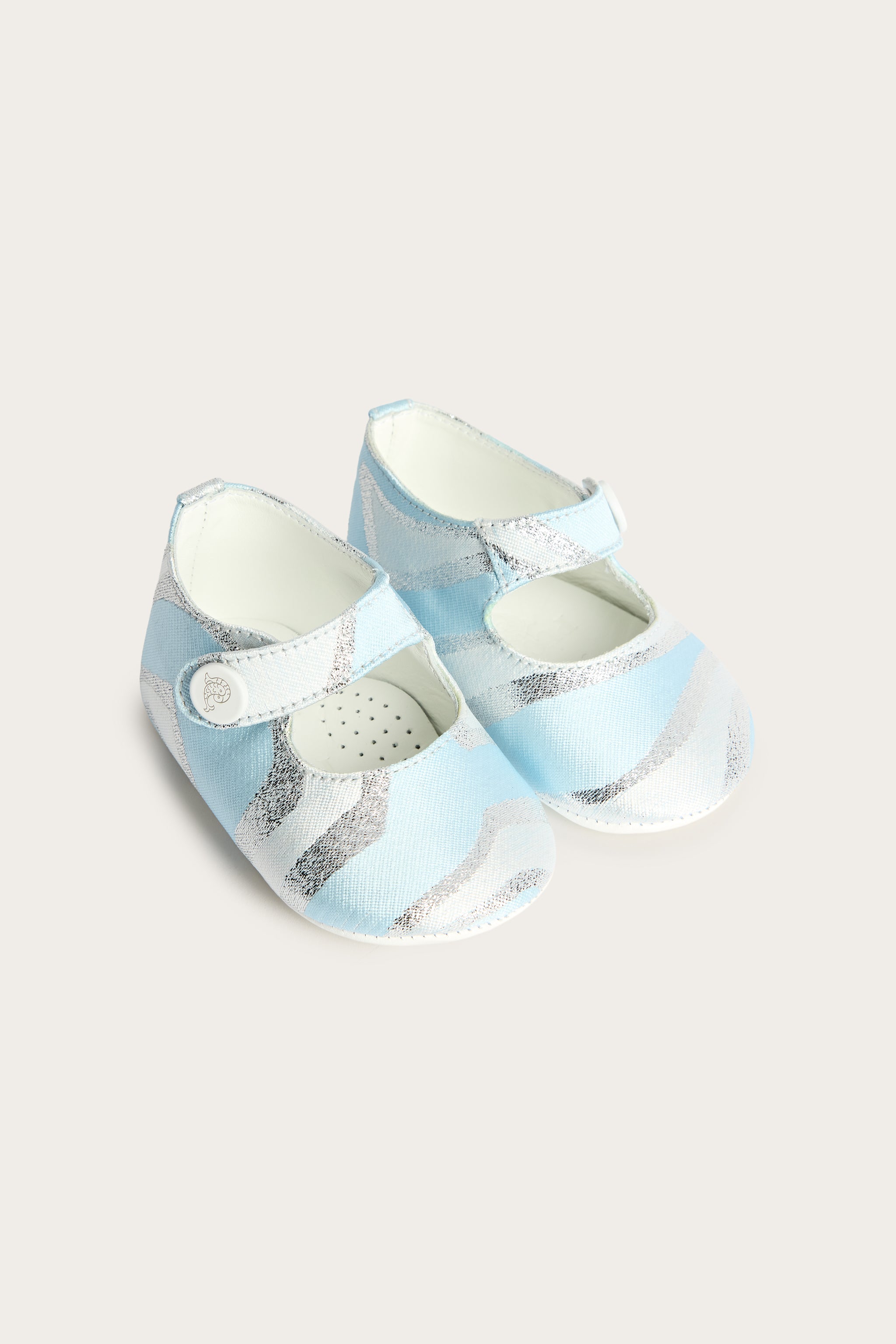 Emilio Pucci Shoes ballerines Labirinto bleu argent lurex