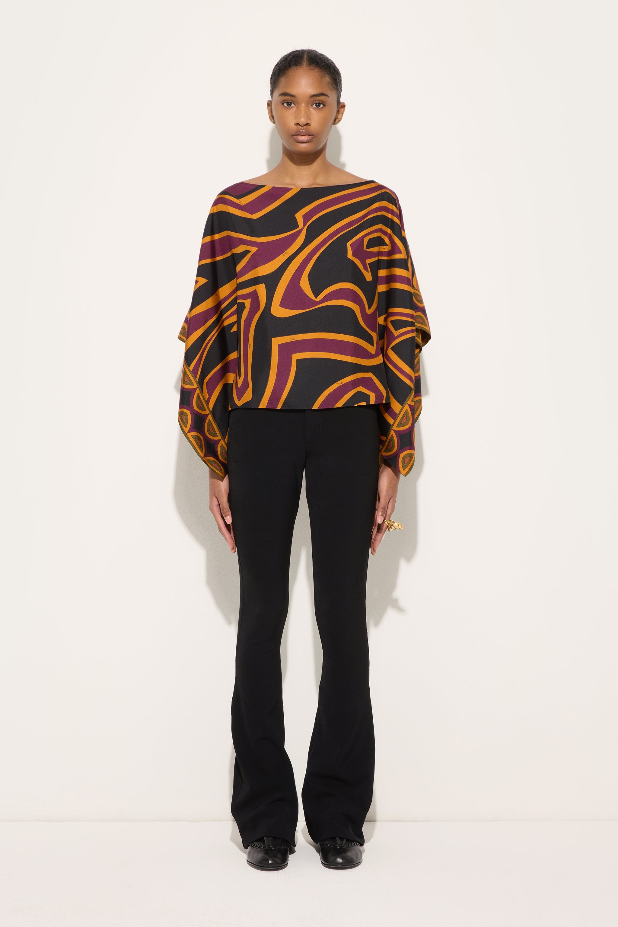 Emilio Pucci Tops and Shirts Blusa Chemisier Bordeaux/Gold