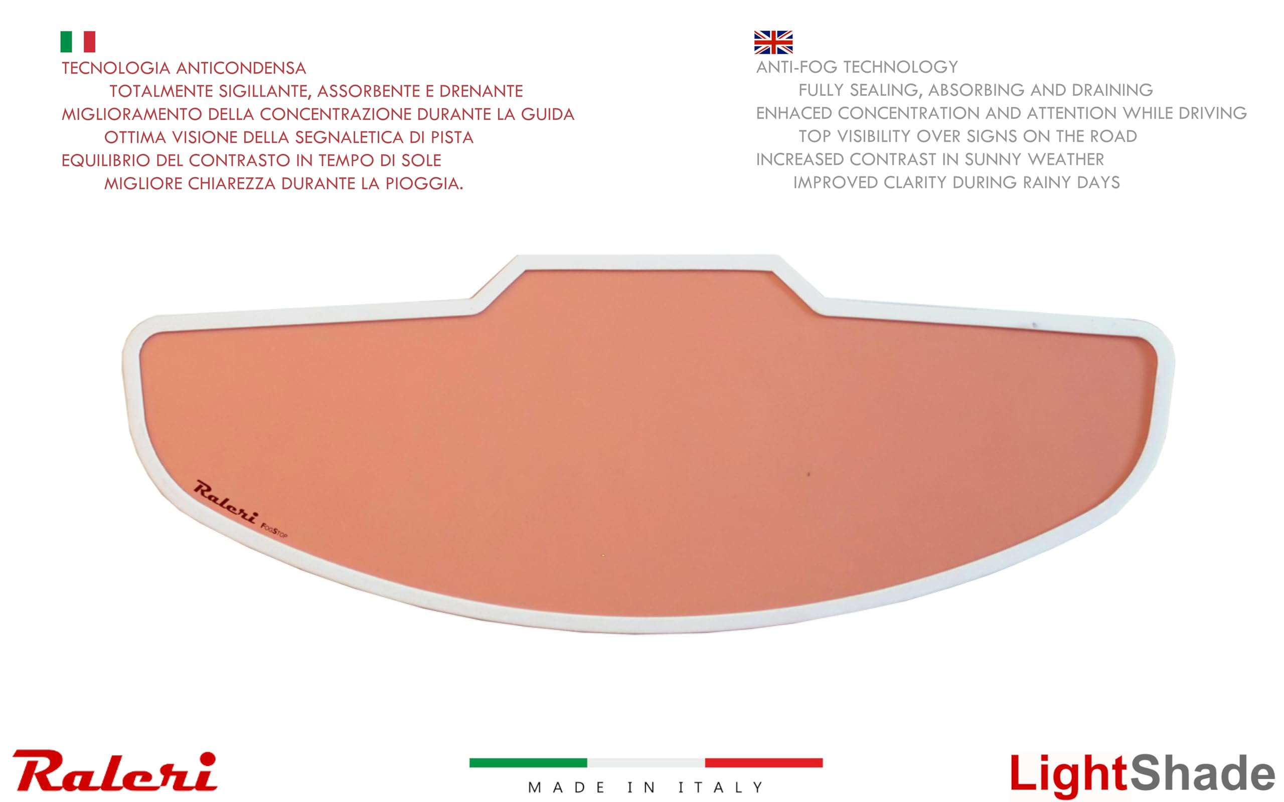 Raleri LightShade Arai insert anti-buée HighDefinition rose
