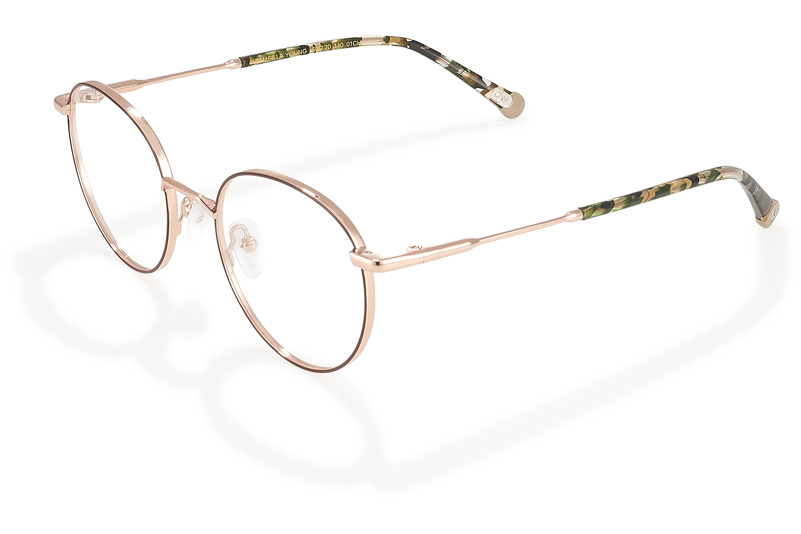 Clémence & Margaux La Young lunettes de vue effet python doré