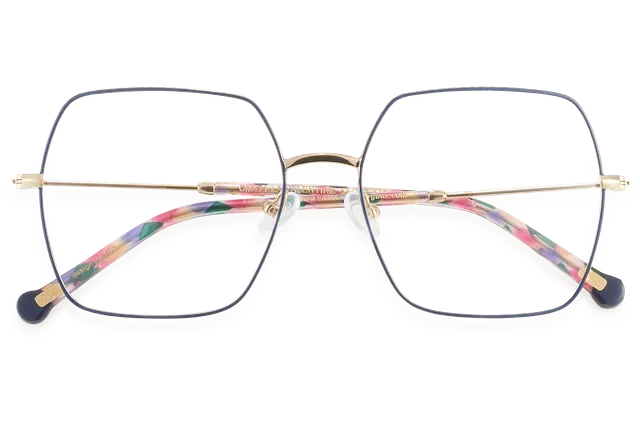 Clémence & Margaux La Valentine lunettes de vue Bleu marine hexagonale