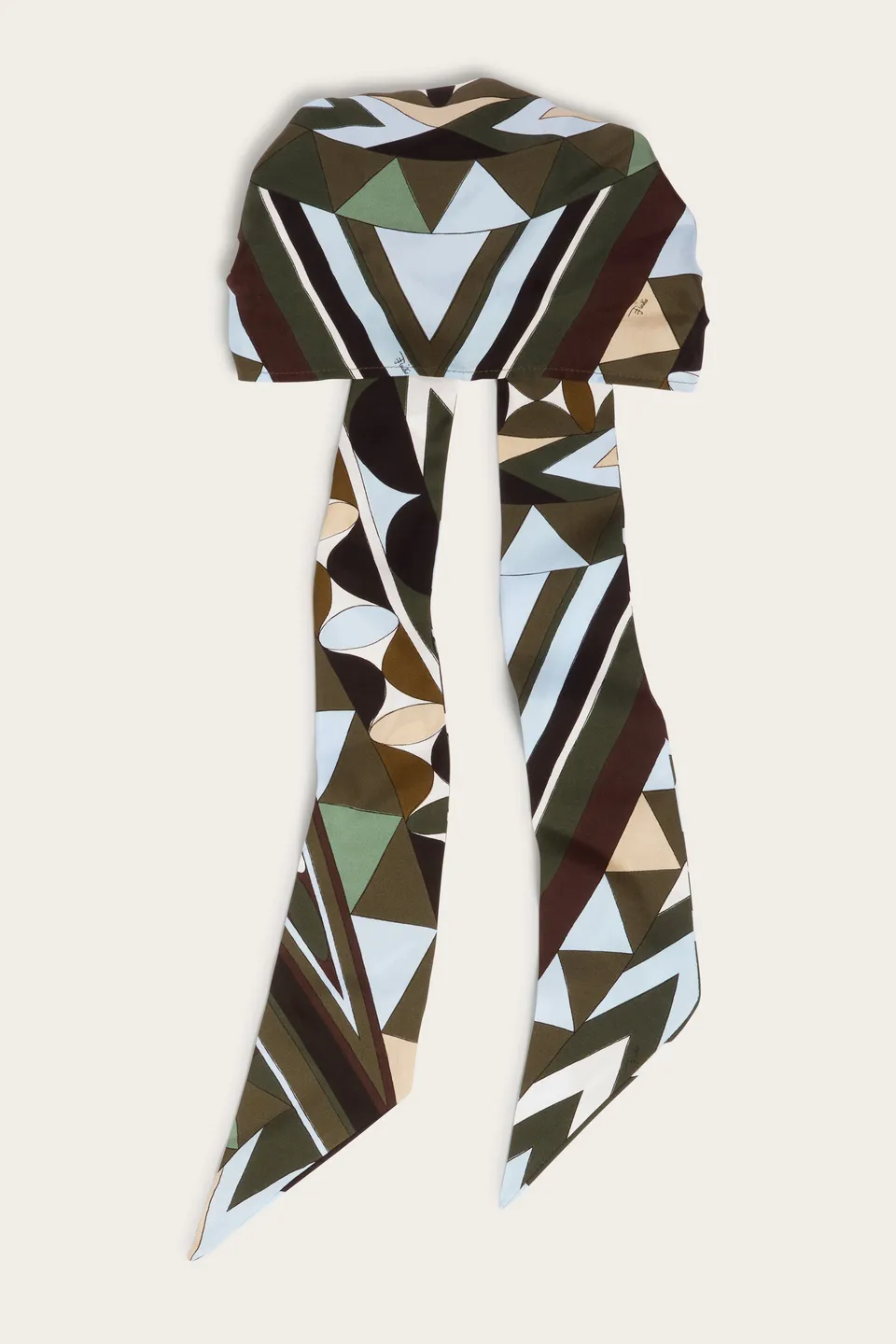 Emilio Pucci Manuba chapeau bandana kaki bleu OS