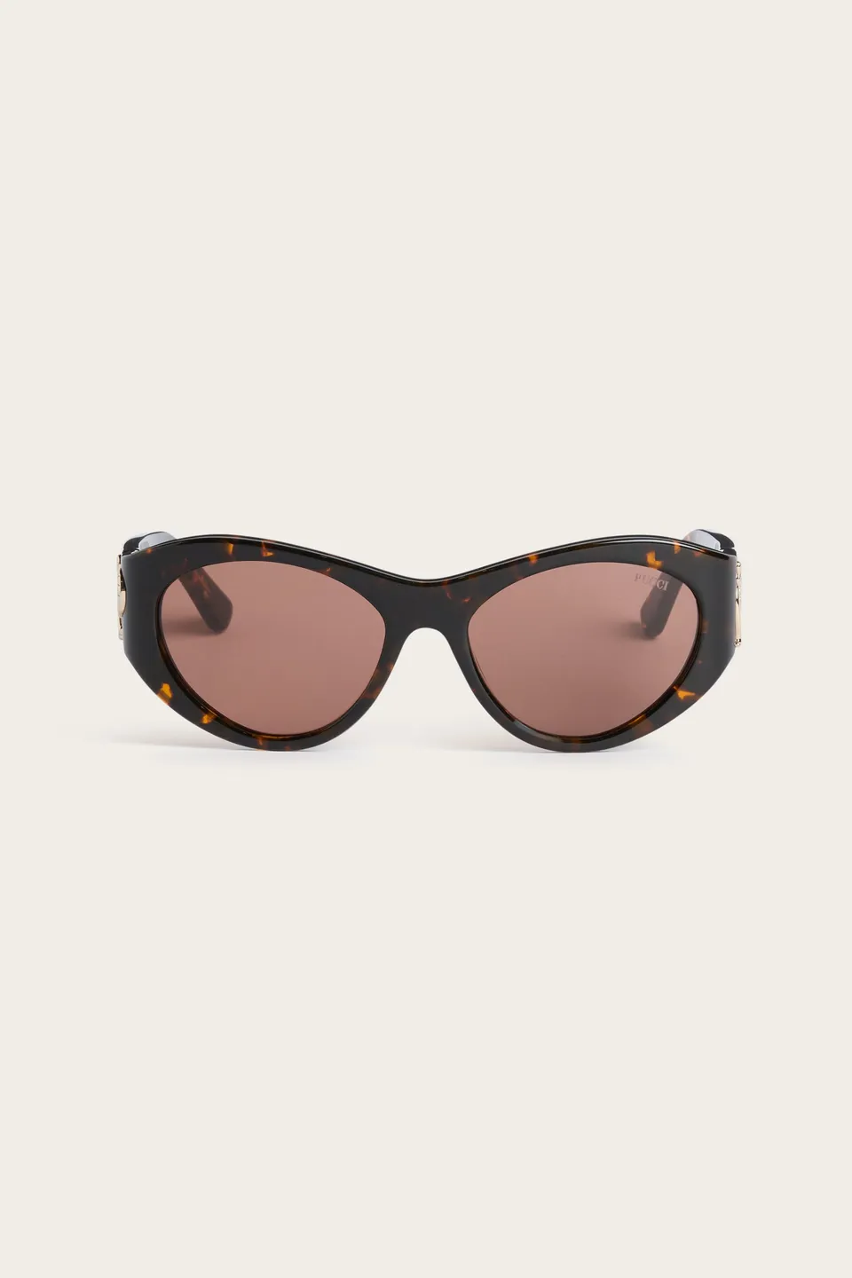 Emilio Pucci Cat-Eye Lunettes de Soleil Havana Marron