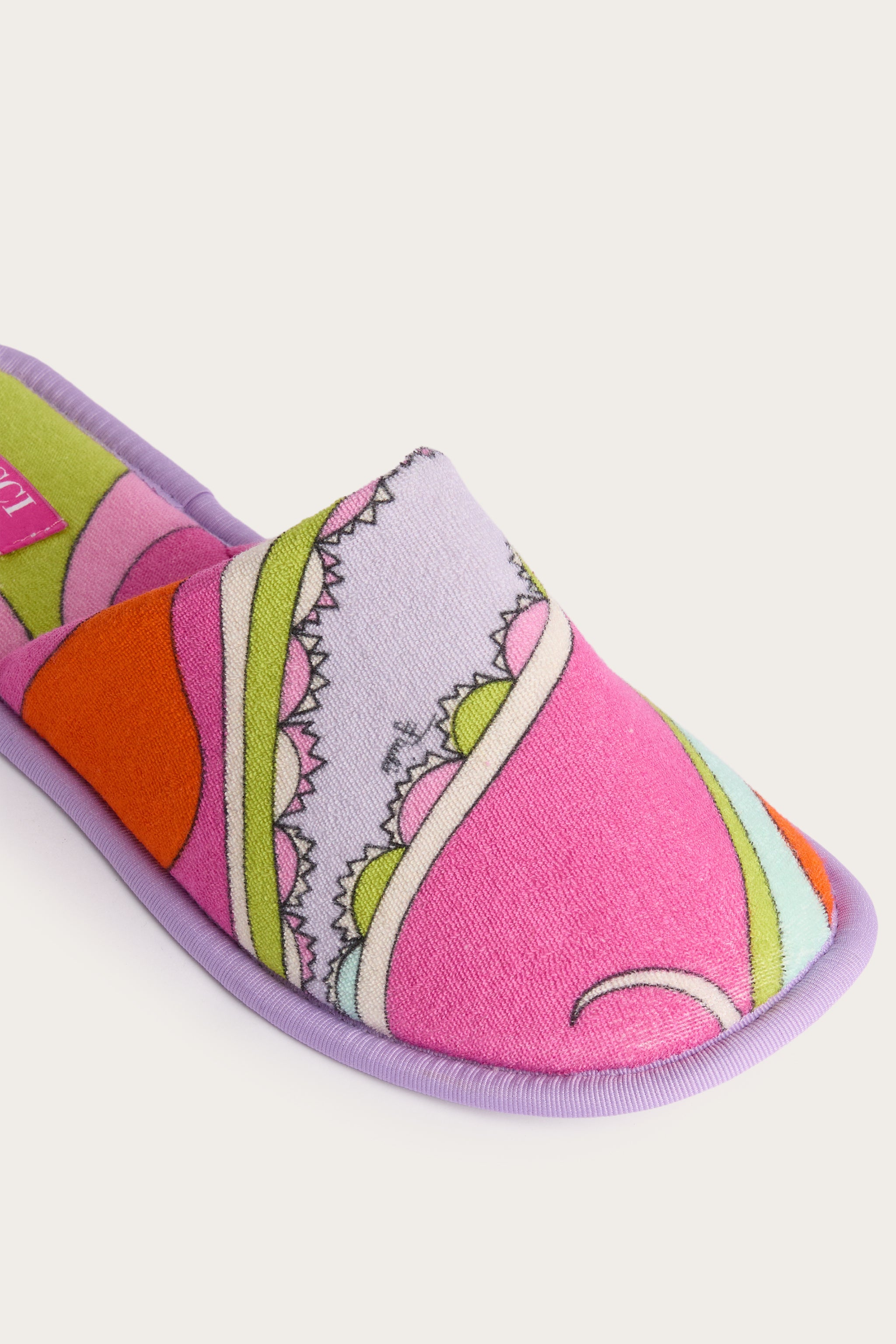 Emilio Pucci Orchidee pantoufles multicolore S coton