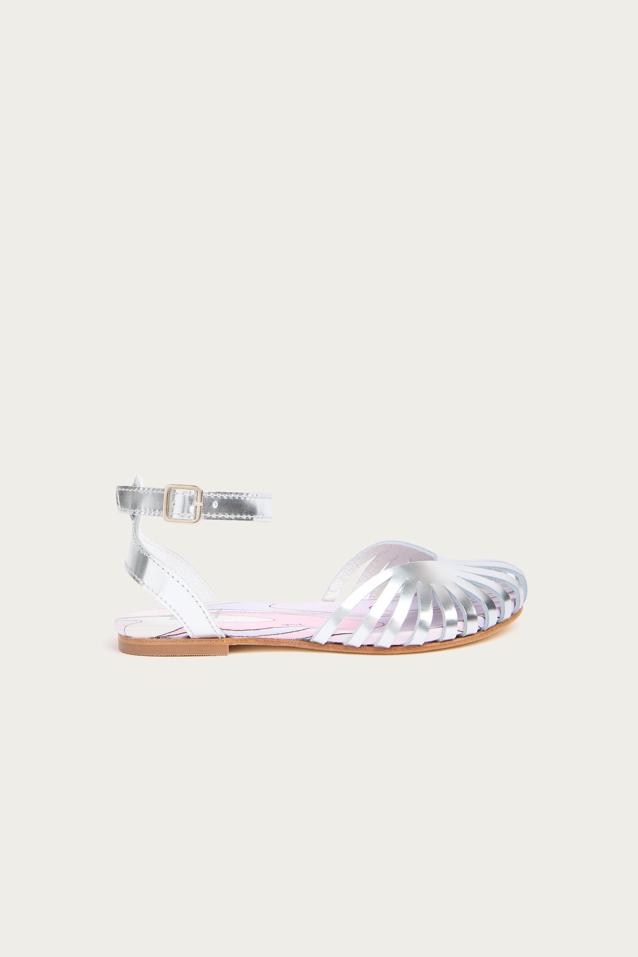 Emilio Pucci Shoes sandales cuir argent ballerine