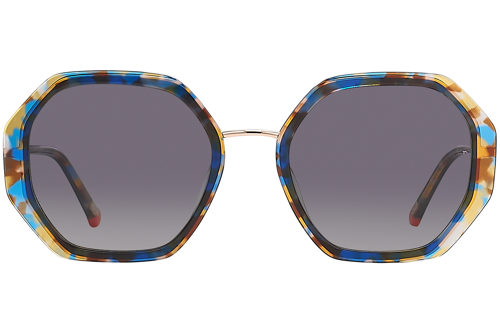 Clémence & Margaux Cristal lunettes de soleil Moucheté Bleu & Jaune polarisé