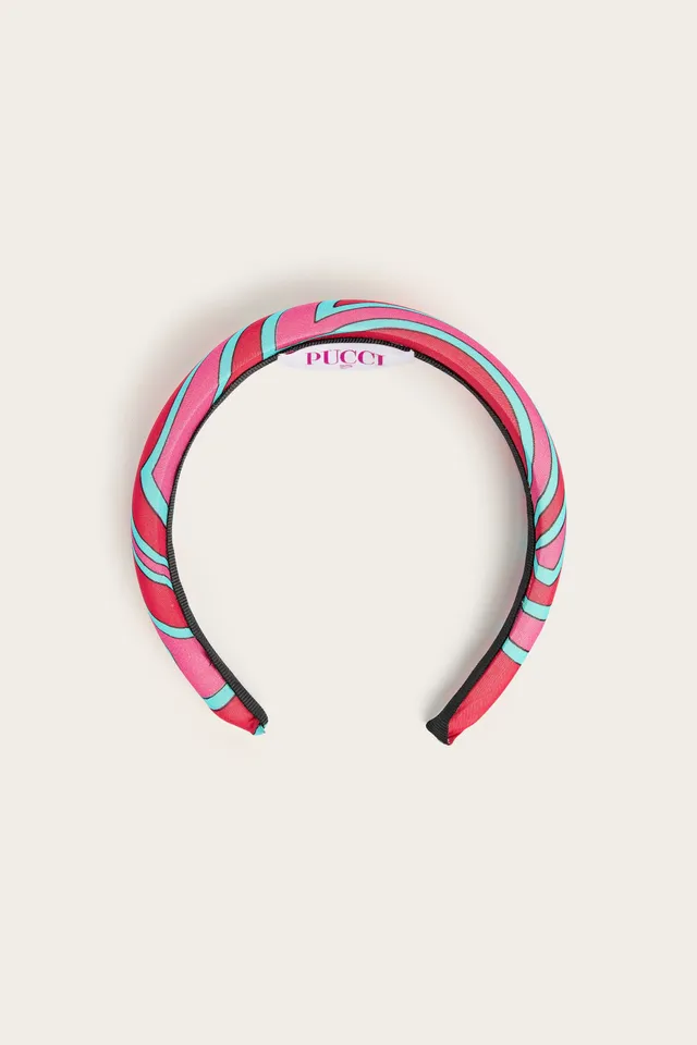 Emilio Pucci Labirinto serre-tête rouge fuchsia taille unique