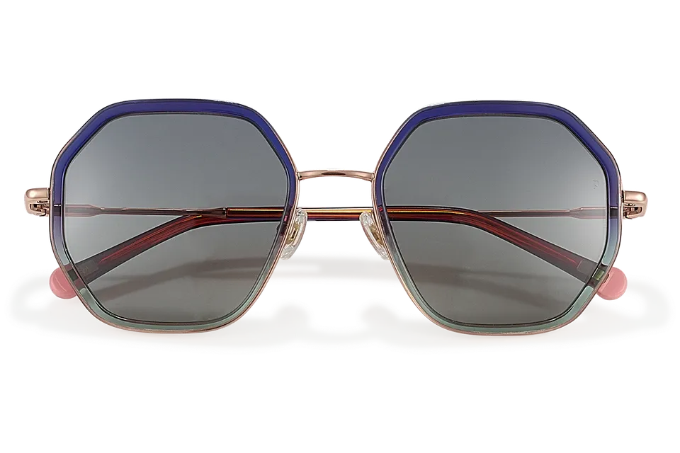 Clémence & Margaux Petite-Perle lunettes de soleil dégradé bleu polarisé