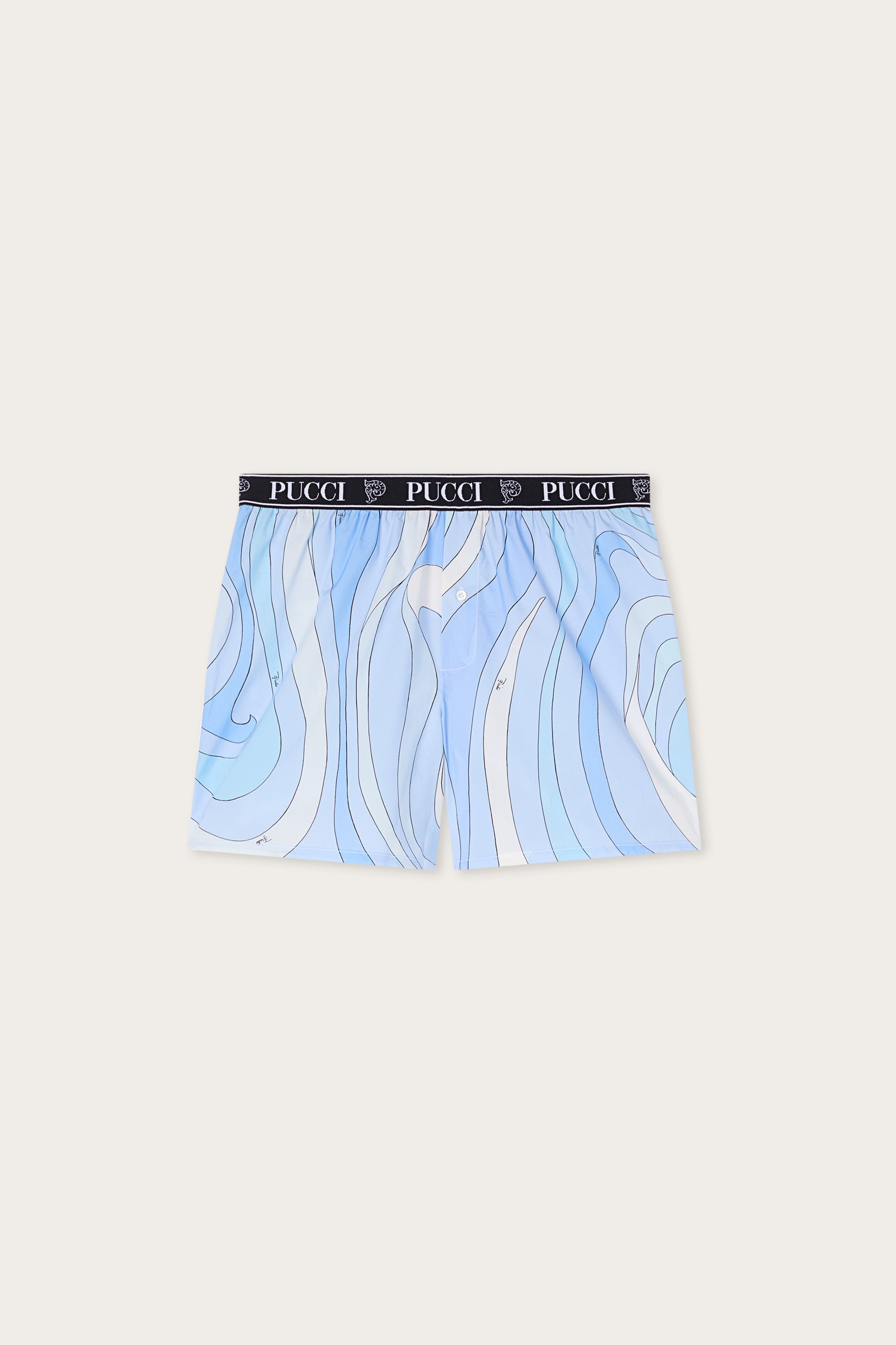 Emilio Pucci Marmo boxer bleu clair S coton