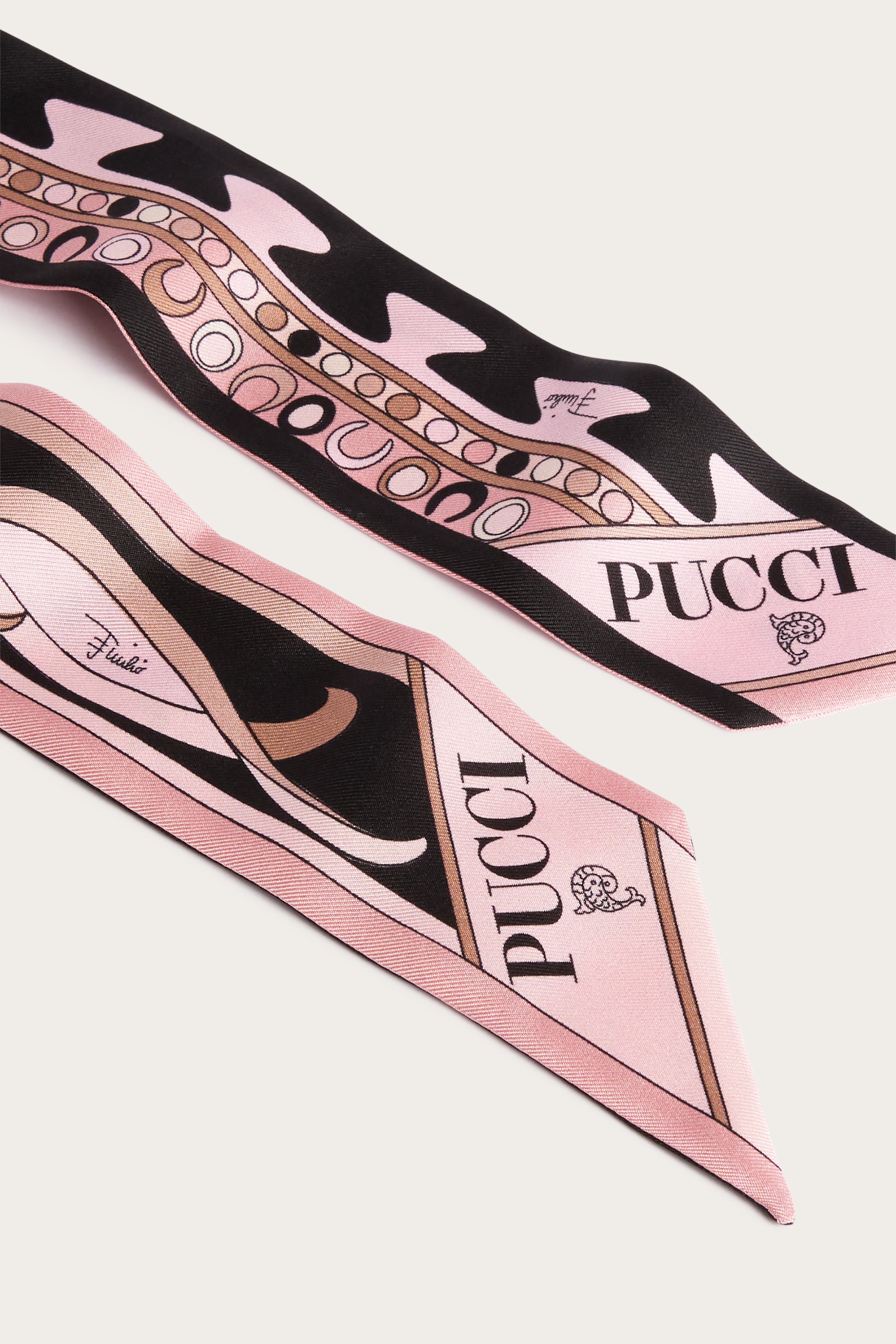 Emilio Pucci Silks foulard soie nude 5x70 cm
