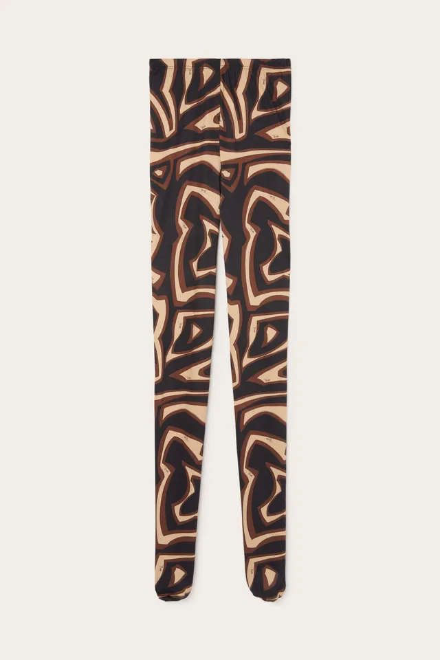 Emilio Pucci Labirinto collant noir or 50 den S