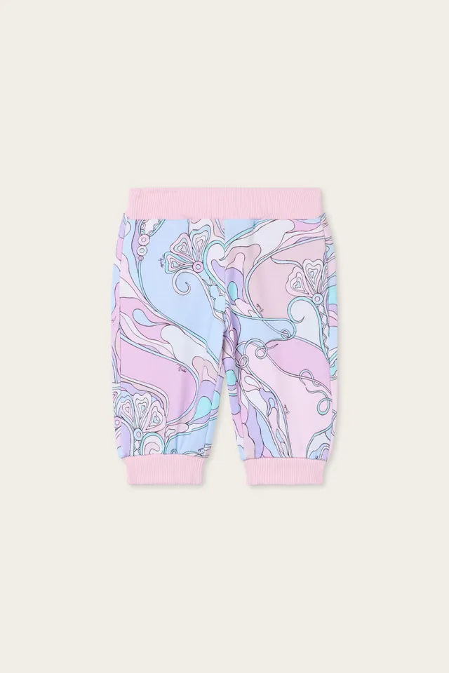 Emilio Pucci Pants joggers bébé rose coton