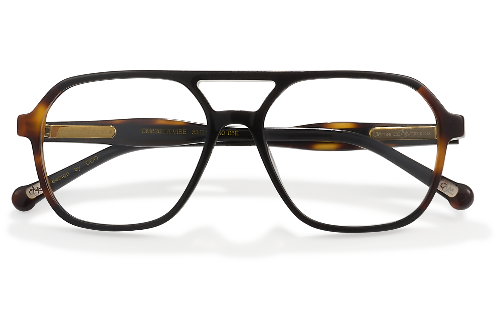 Clémence & Margaux La Vibe lunettes de vue noir écaille double pont