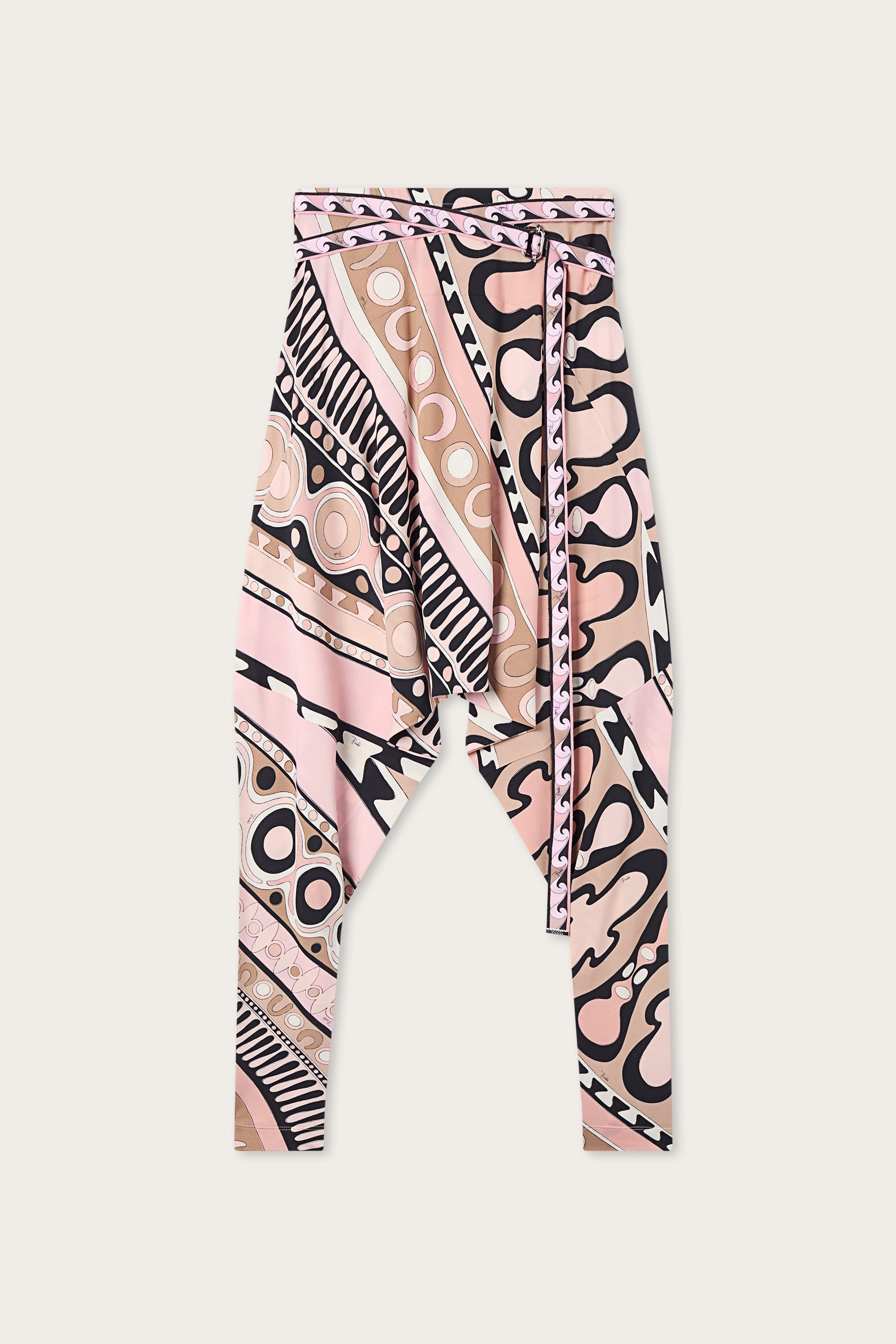 Emilio Pucci Soleil pantalon fluide nude avec ceinture