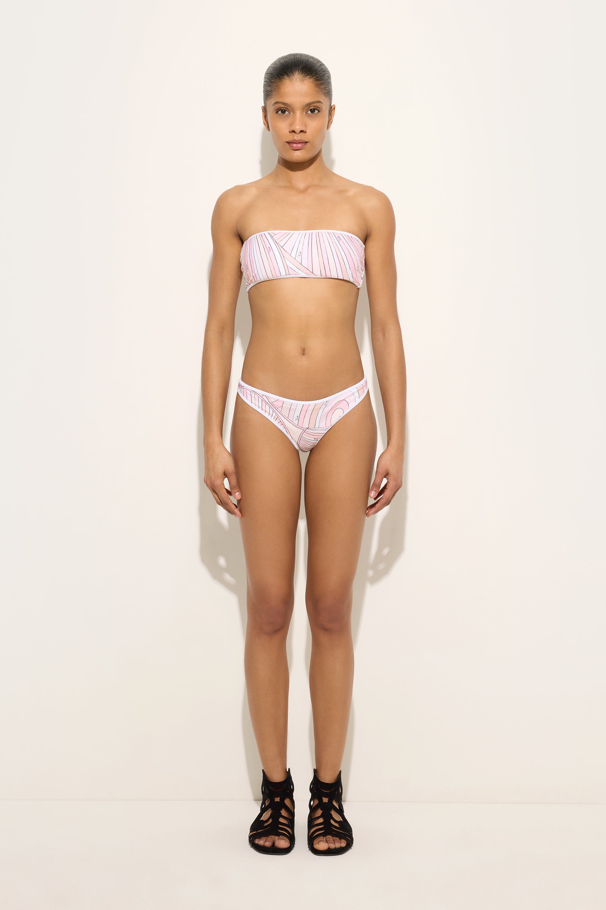 Emilio Pucci haut bikini Iride lycra rose nude XS