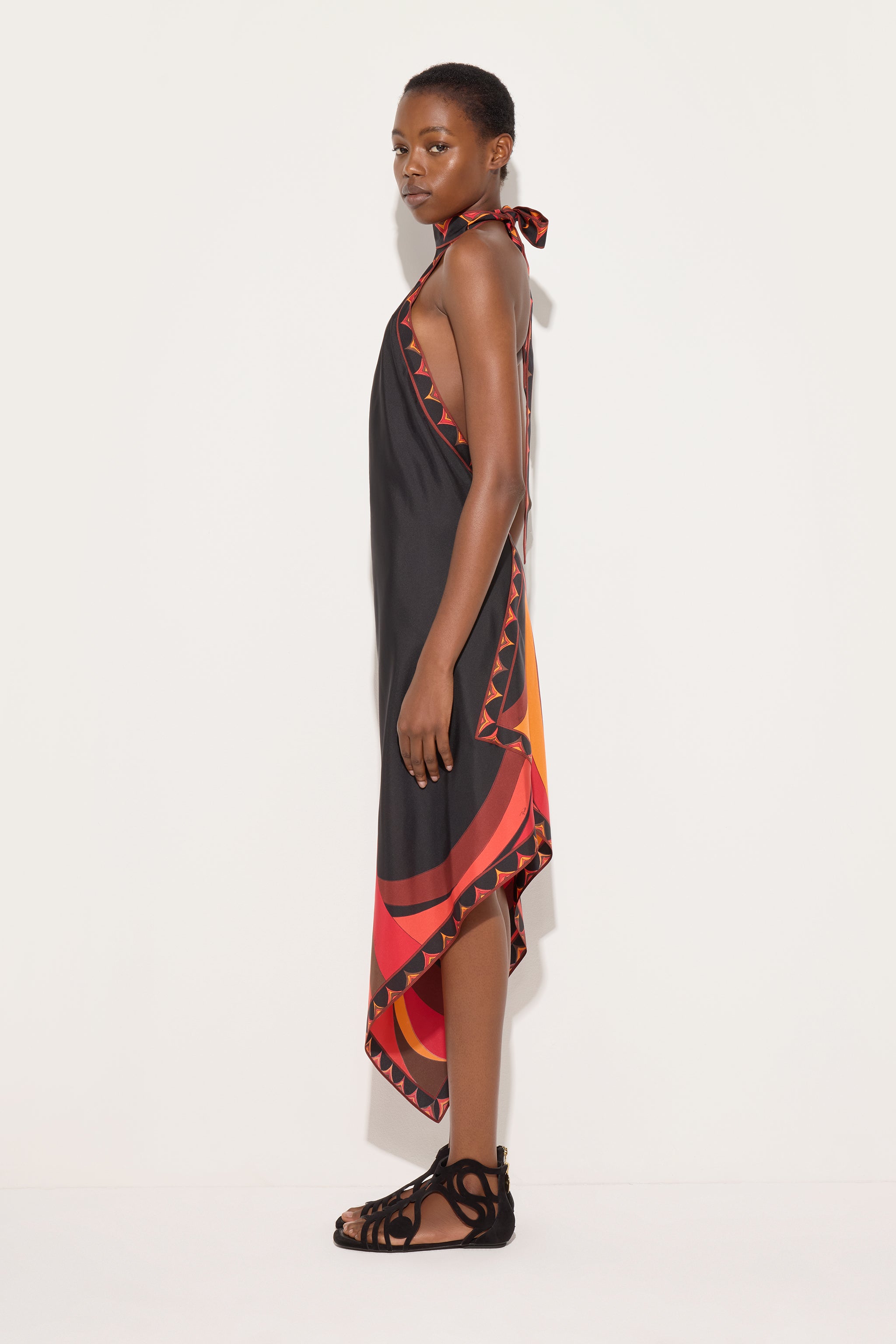 Emilio Pucci Fari 6HRH076H822073 robe soie orange